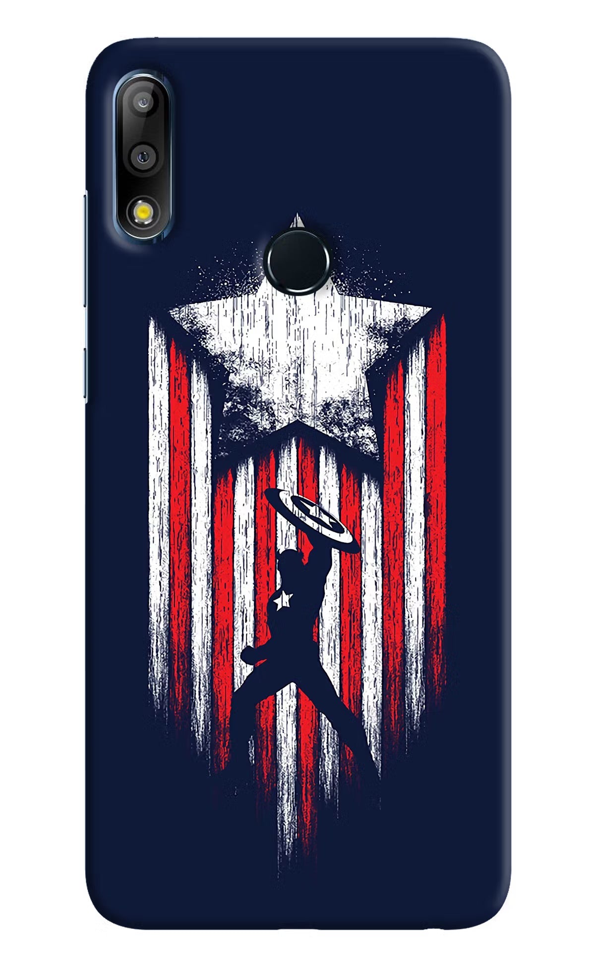 Captain America Marvel Art Asus Zenfone Max Pro M2 Hard Case Back Cover by Casekaro