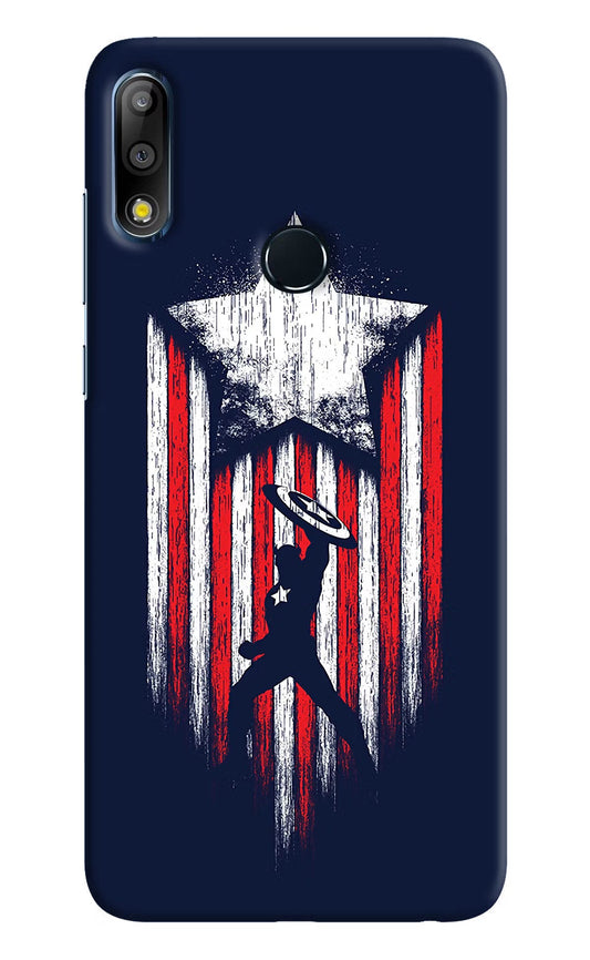 Captain America Marvel Art Asus Zenfone Max Pro M2 Hard Case Back Cover by Casekaro
