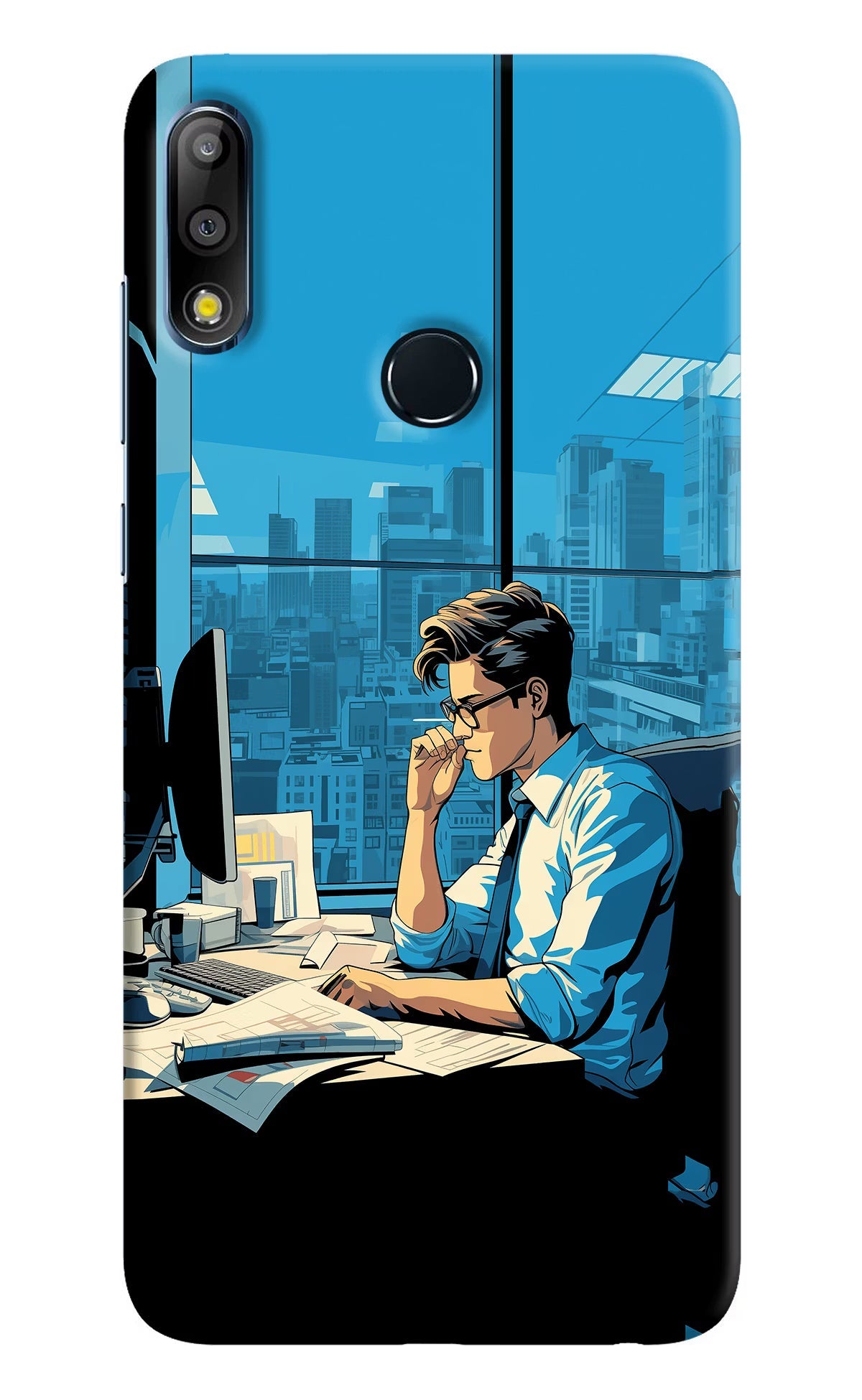 Focused Hustler (AI Generated) Asus Zenfone Max Pro M2 Hard Case Back Cover by Casekaro