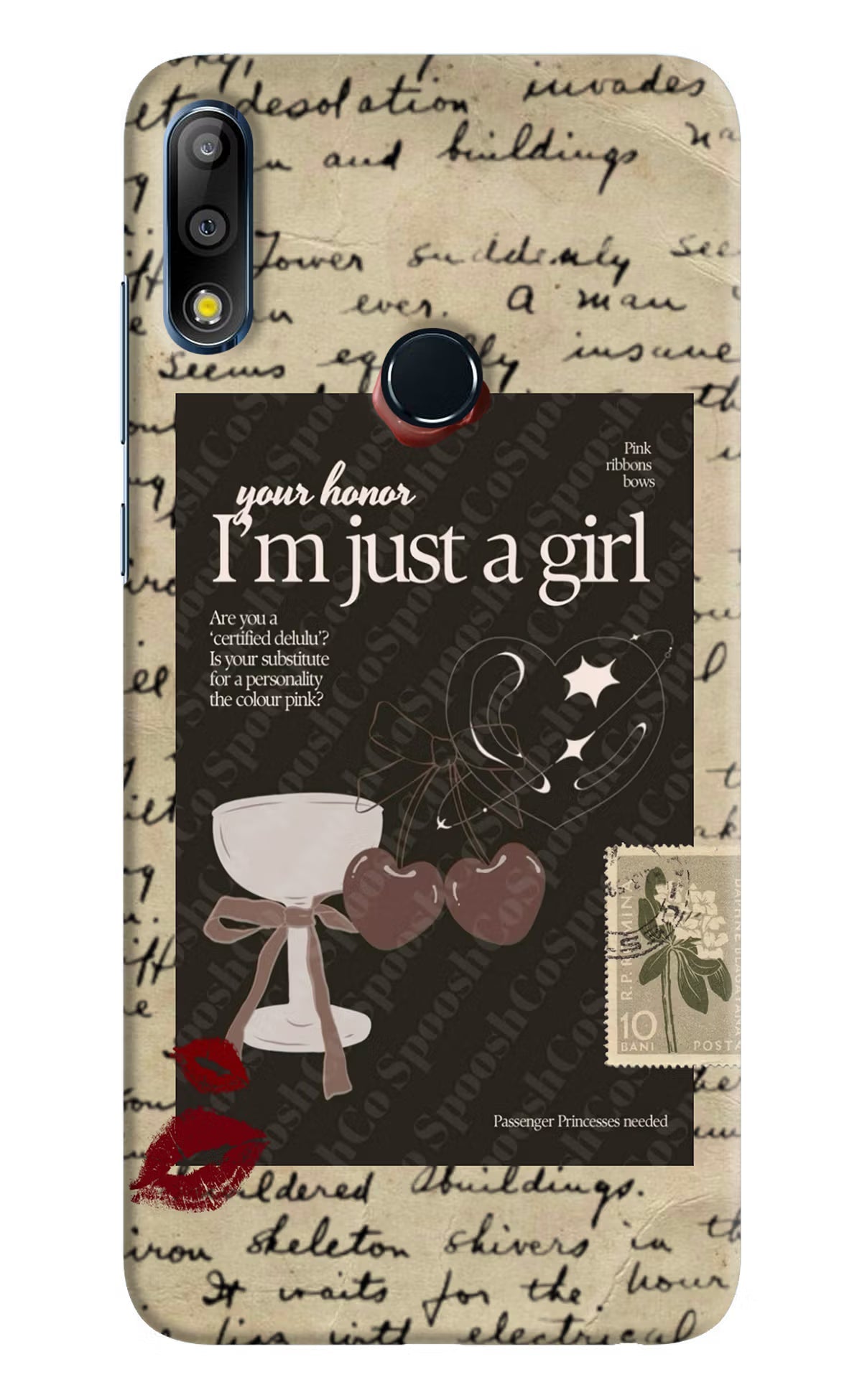 I am just a girl Asus Zenfone Max Pro M2 Hard Case Back Cover by Casekaro