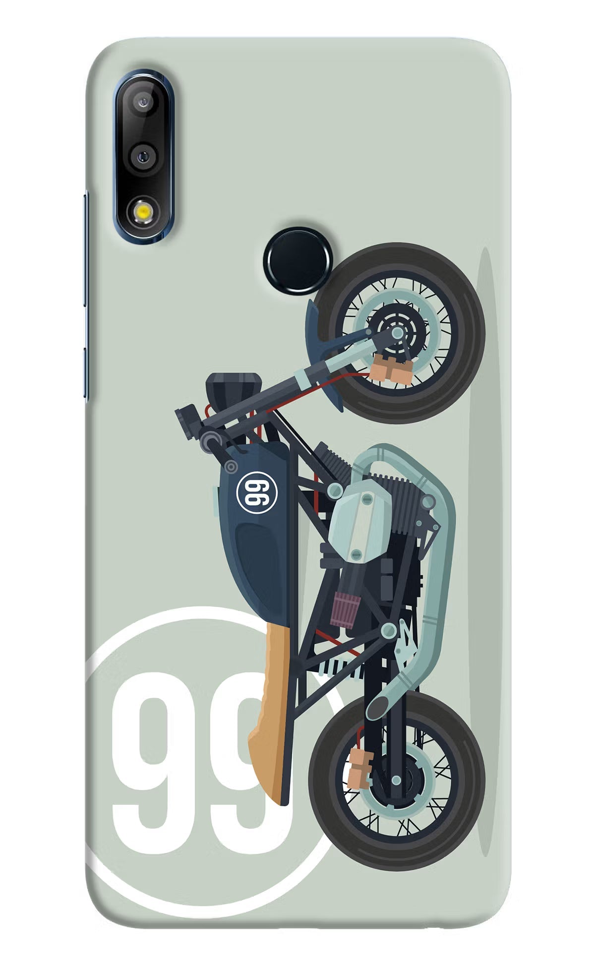 Classic Cafe Racer 99 Asus Zenfone Max Pro M2 Hard Case Back Cover by Casekaro