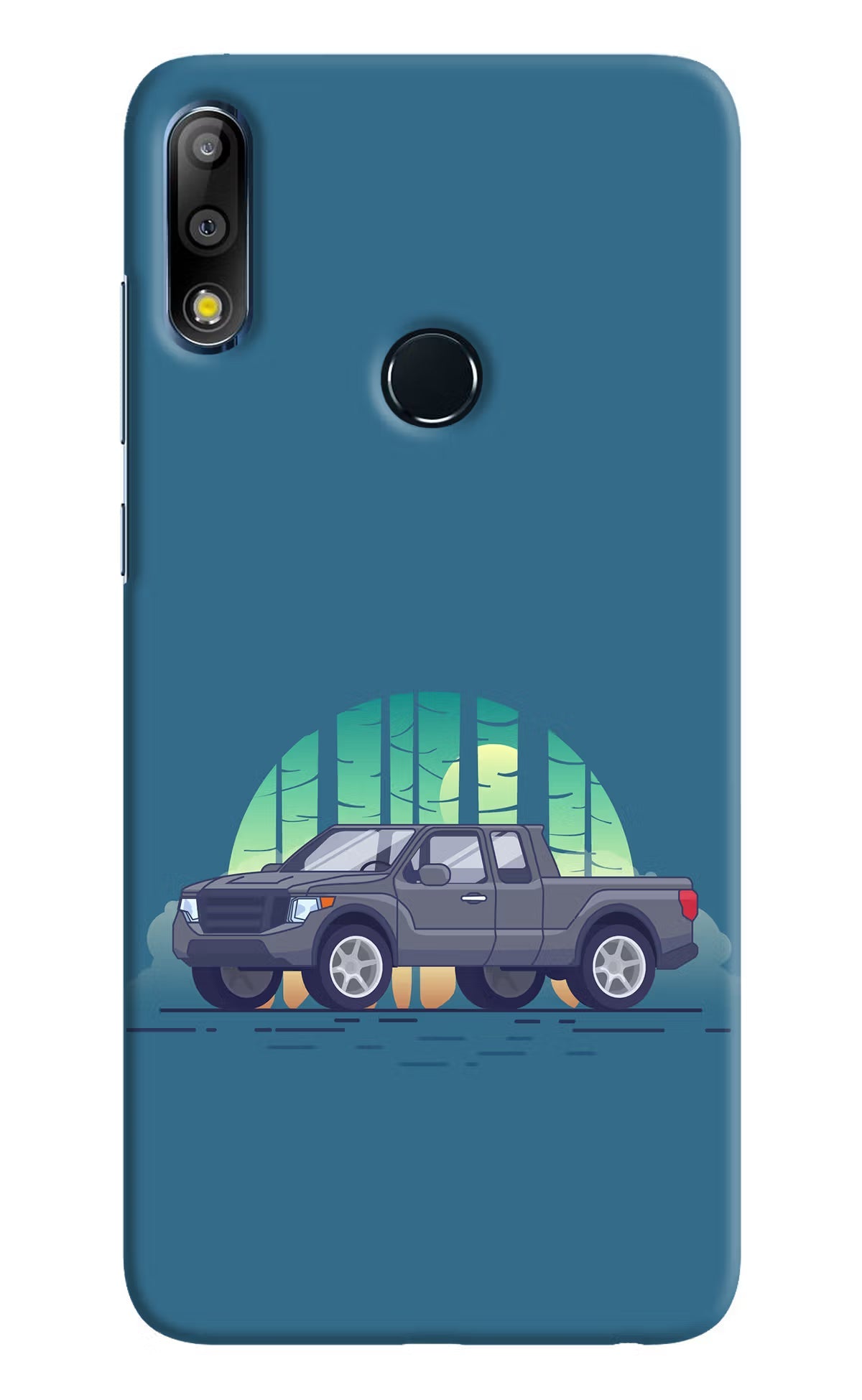 Retro Garage Vibe Asus Zenfone Max Pro M2 Hard Case Back Cover by Casekaro