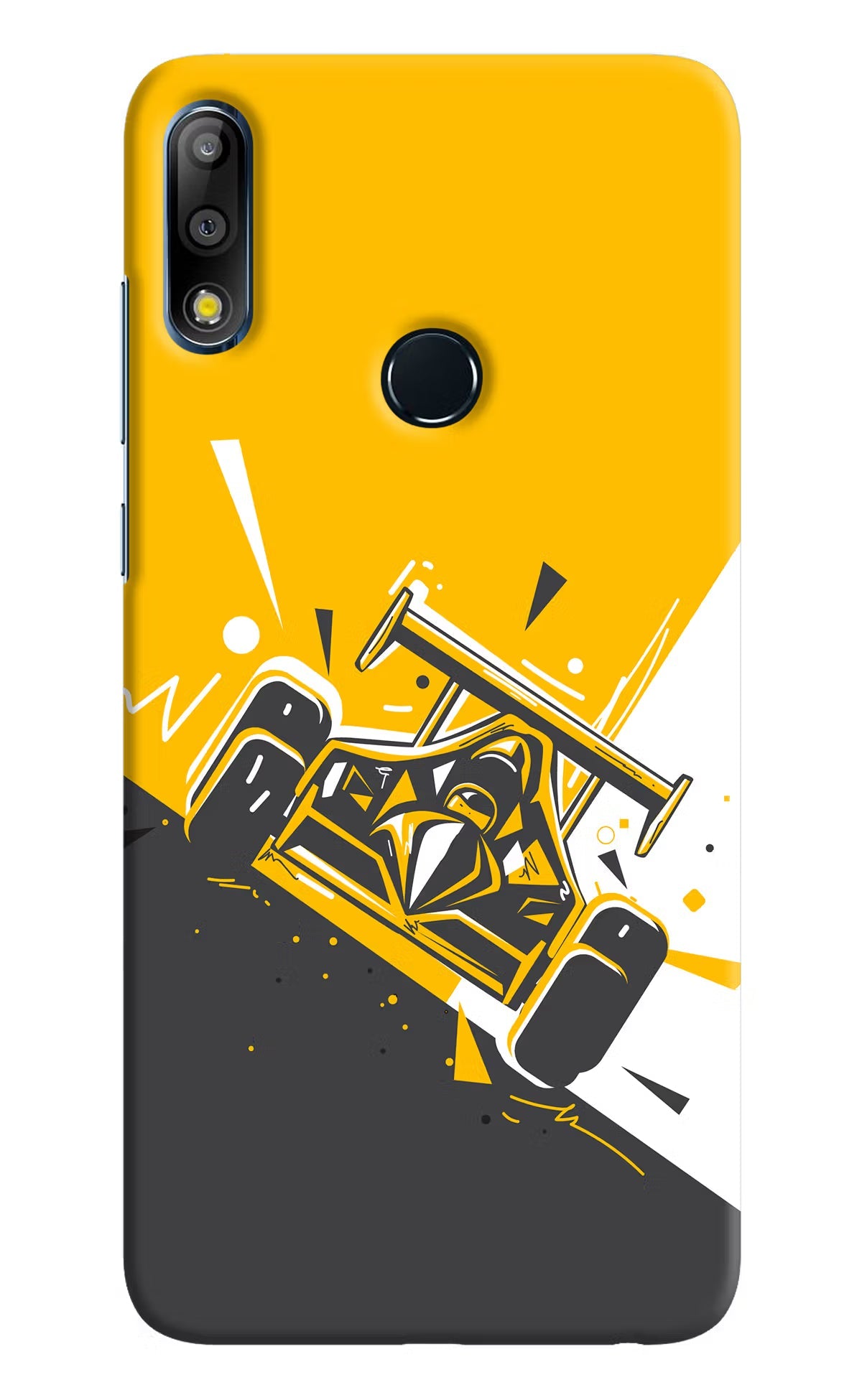 Track King Asus Zenfone Max Pro M2 Hard Case Back Cover by Casekaro
