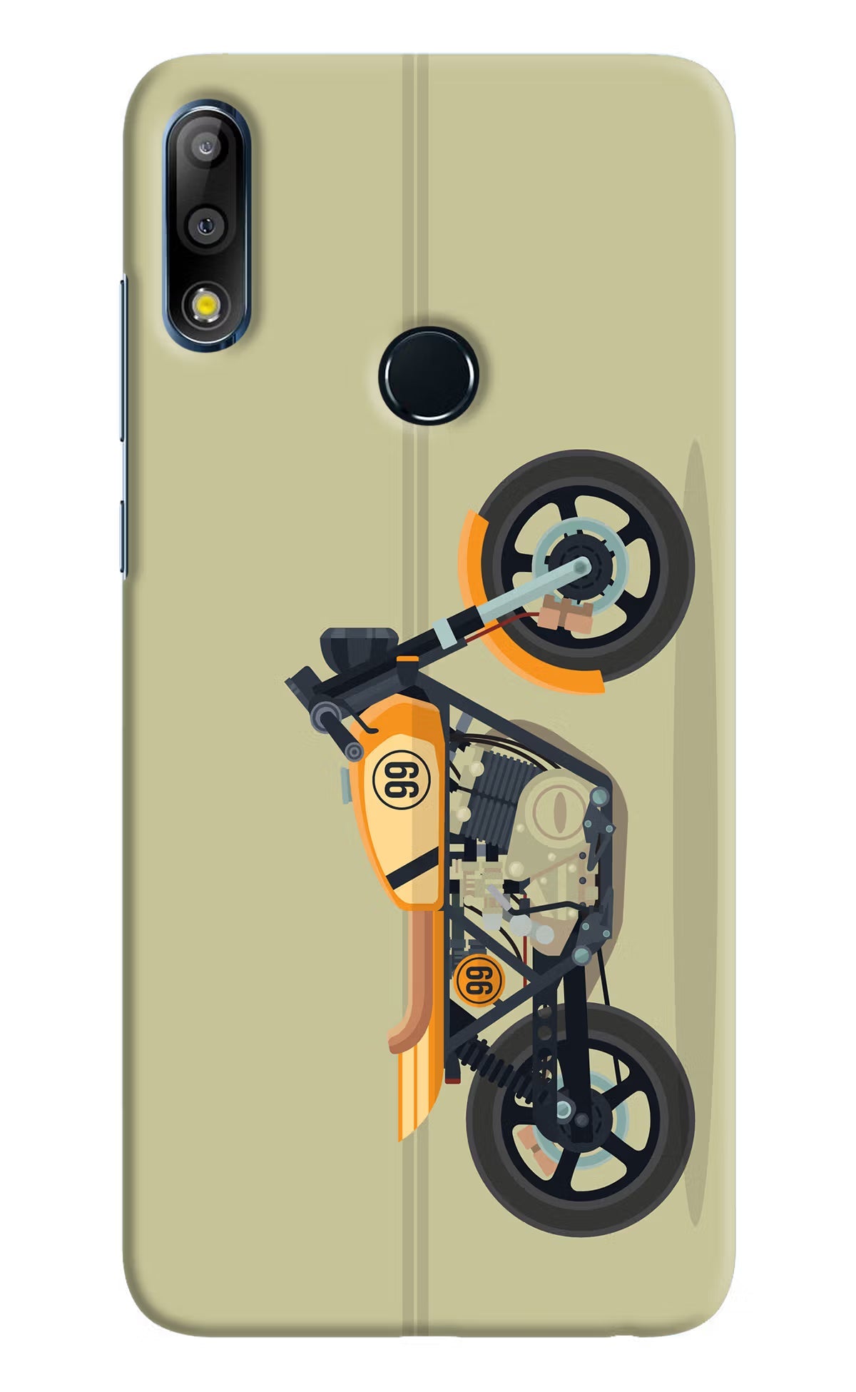 Vertical Speedster Asus Zenfone Max Pro M2 Hard Case Back Cover by Casekaro