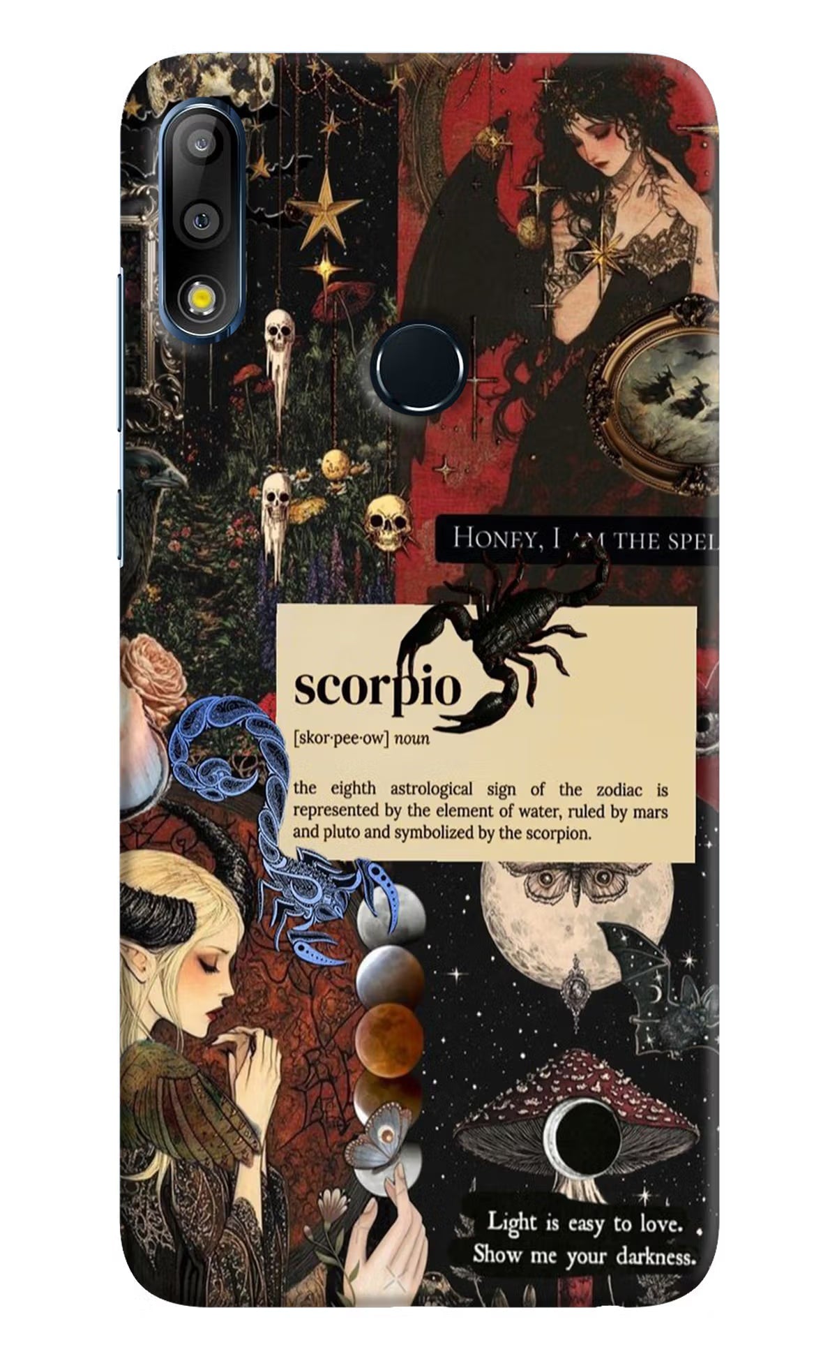 Scorpio Zodiac Asus Zenfone Max Pro M2 Hard Case Back Cover by Casekaro