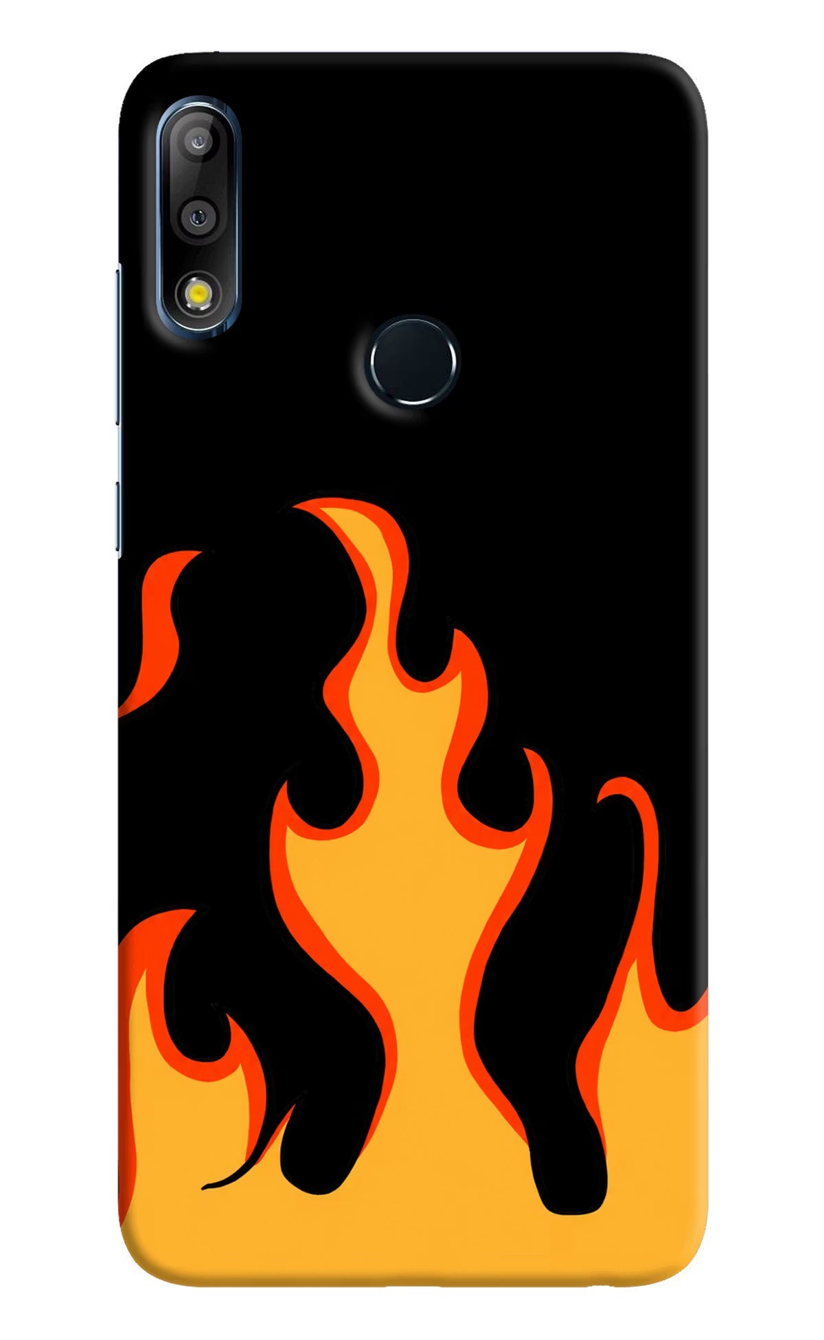 Fired Up – Black Asus Zenfone Max Pro M2 Hard Case Back Cover by Casekaro