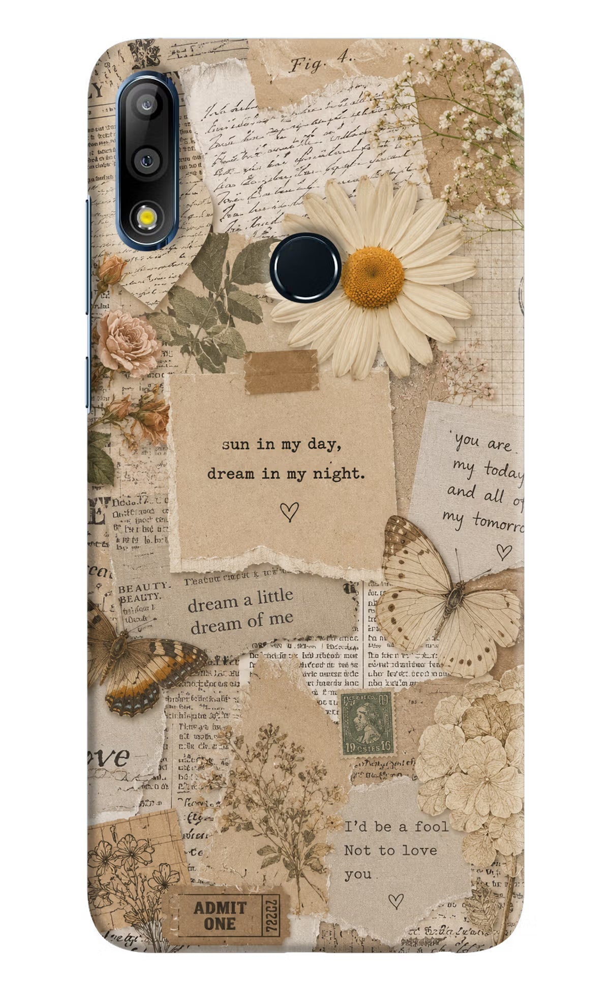 Vintage case Asus Zenfone Max Pro M2 Hard Case Back Cover by Casekaro