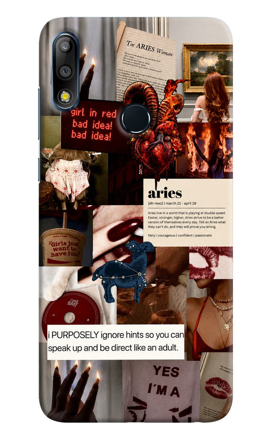 Zodiac Aries Asus Zenfone Max Pro M2 Hard Case Back Cover by Casekaro