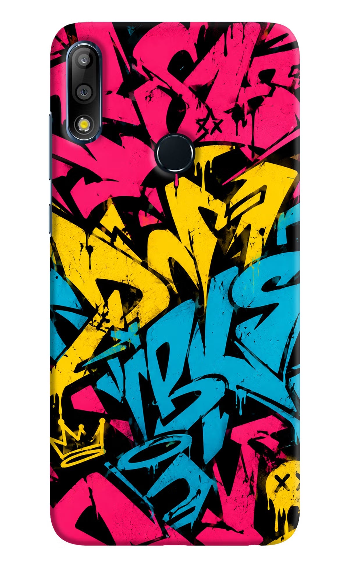 Graffiti Vibe Asus Zenfone Max Pro M2 Hard Case Back Cover by Casekaro