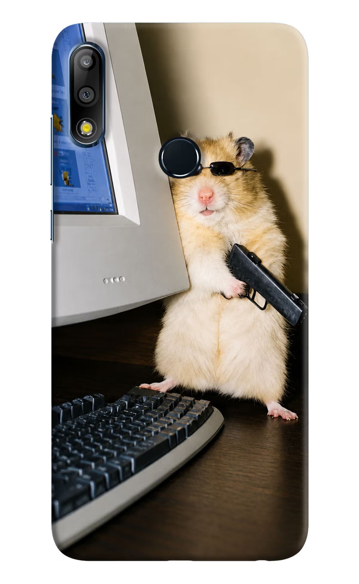 Hacker Hamster Asus Zenfone Max Pro M2 Hard Case Back Cover by Casekaro