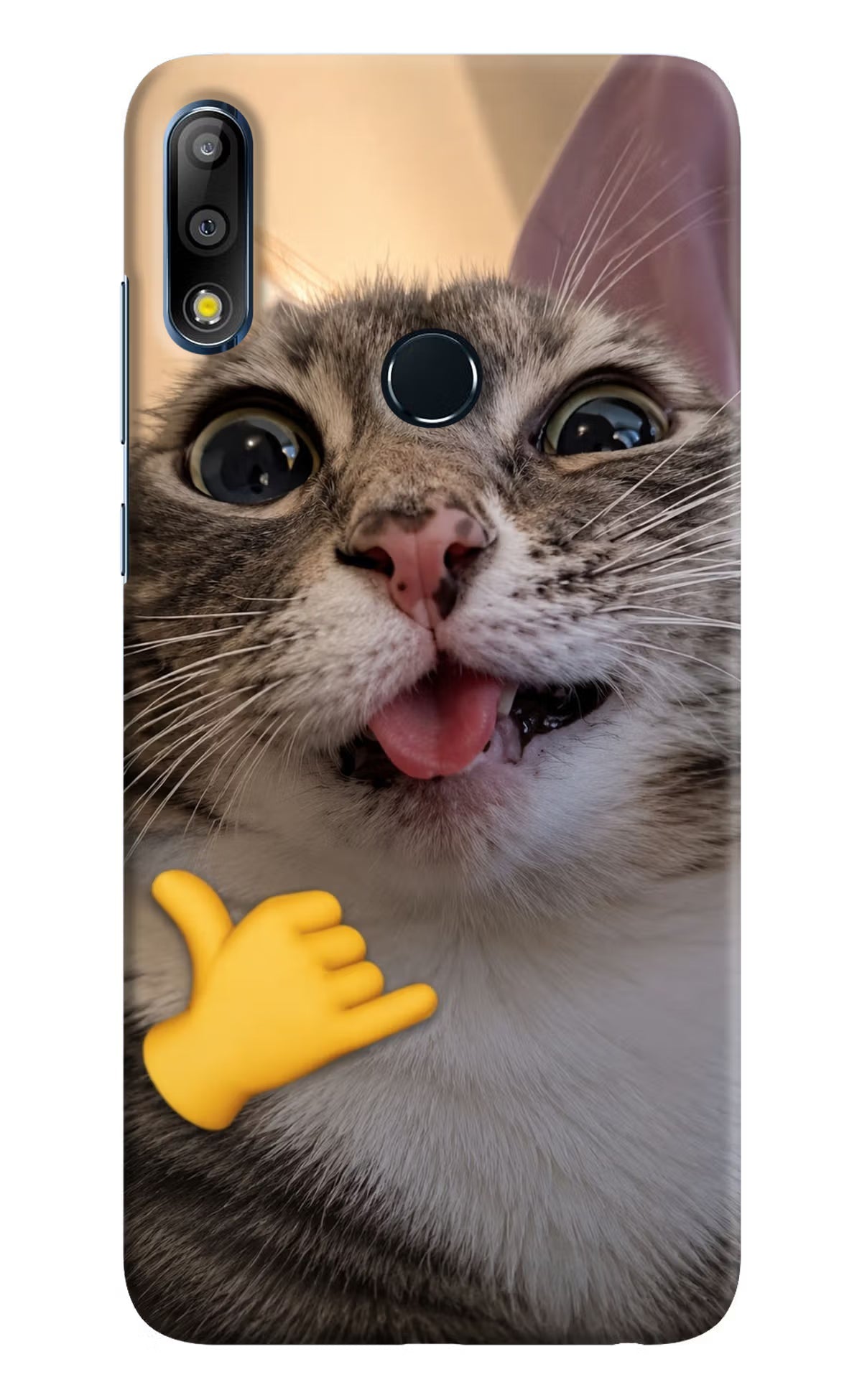 Silly Cat Call Asus Zenfone Max Pro M2 Hard Case Back Cover by Casekaro