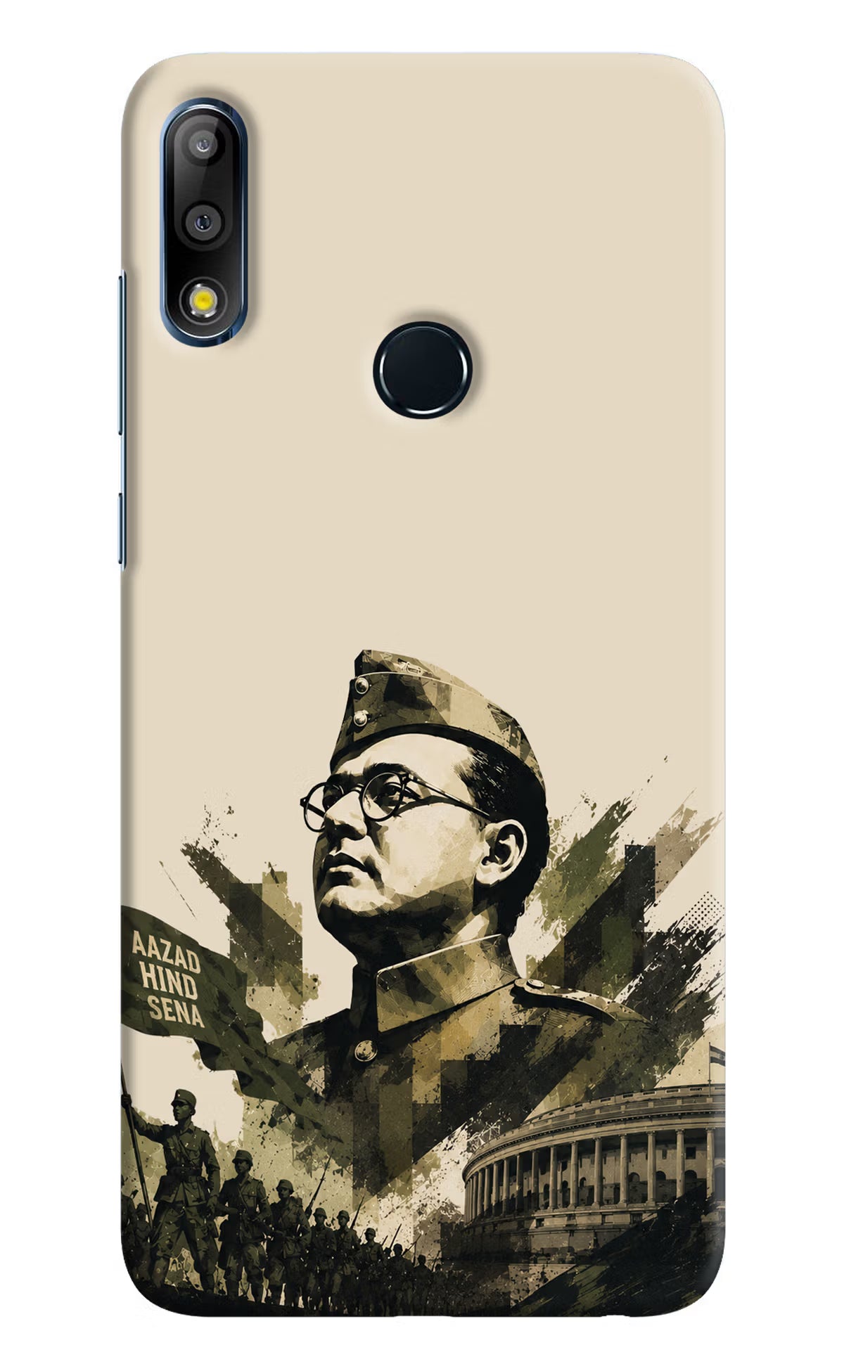 Netaji Rising Asus Zenfone Max Pro M2 Hard Case Back Cover by Casekaro
