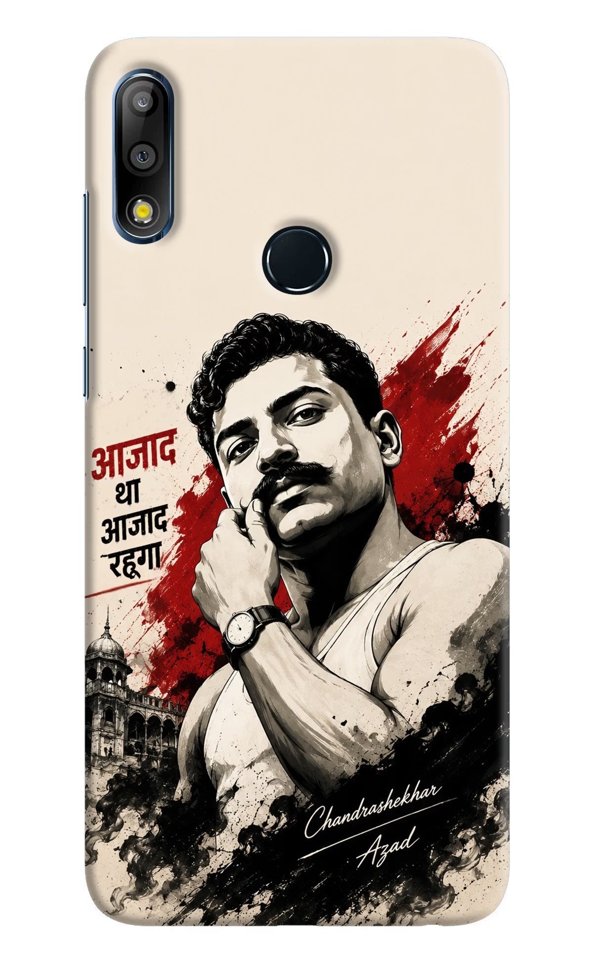 Chandrashekhar Azad Fearless Asus Zenfone Max Pro M2 Hard Case Back Cover by Casekaro