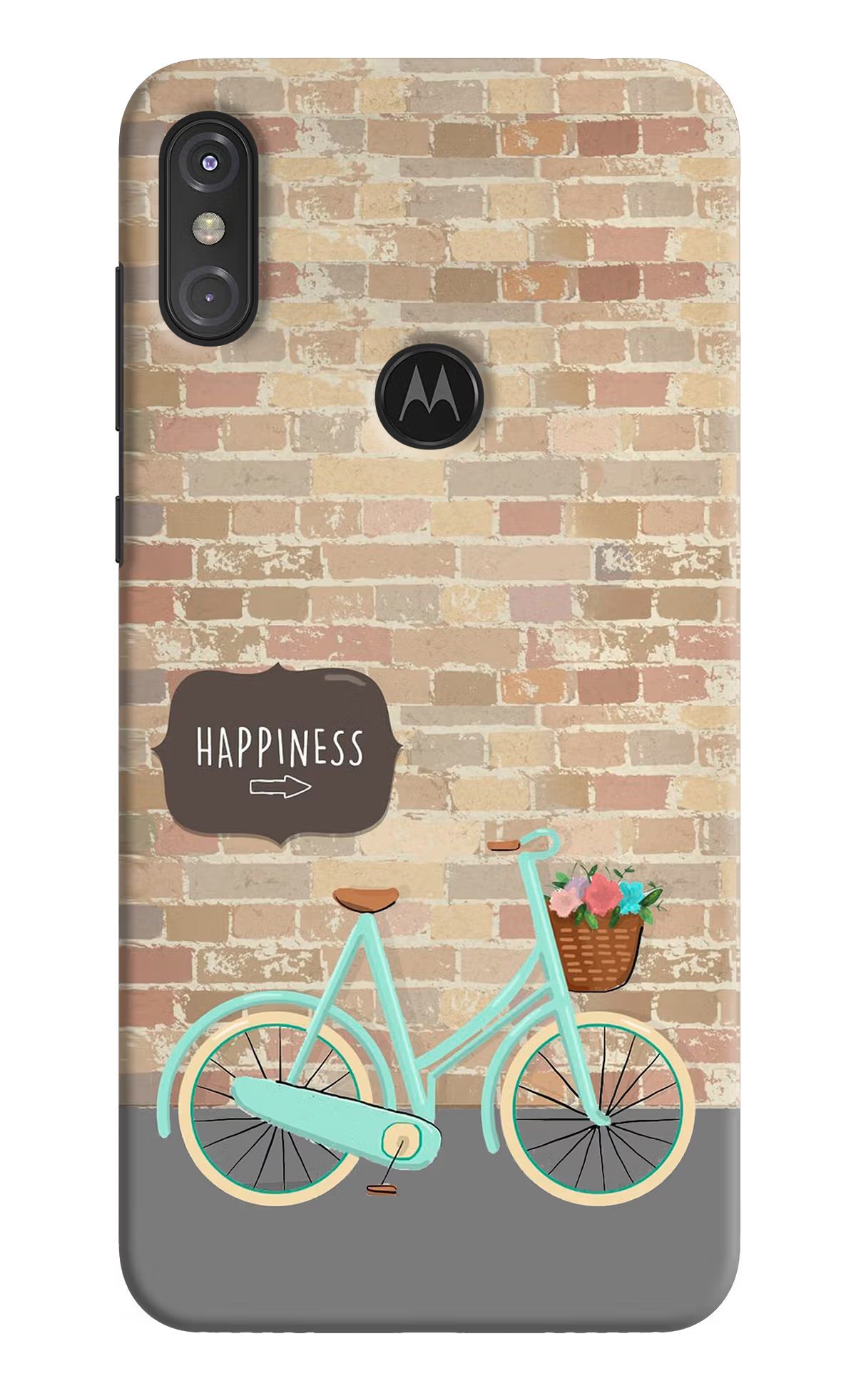 Happiness Artwork Moto One Power Hard Case Back Cover by Casekaro