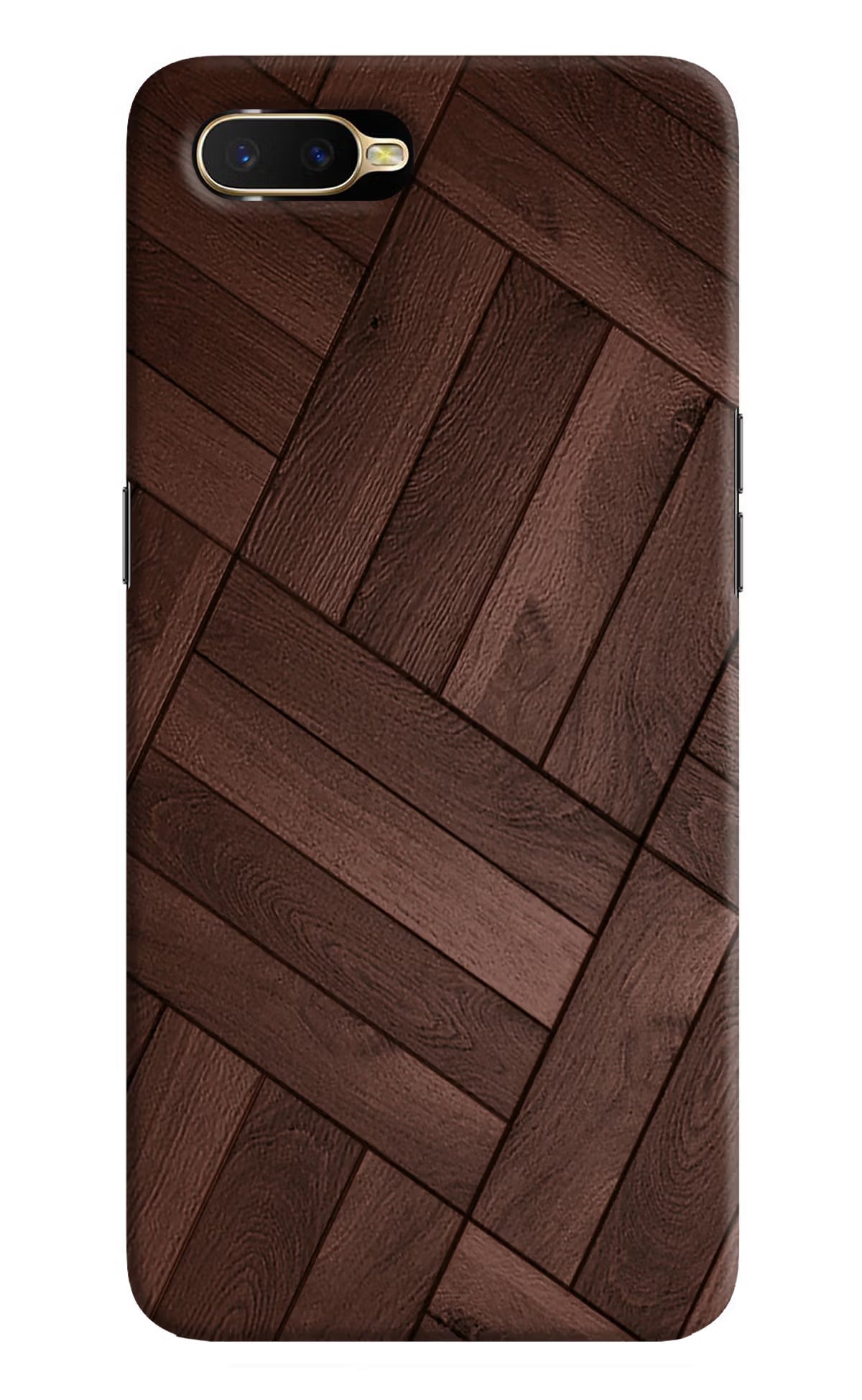 Wooden Texture Design Oppo K1 Hard Case Back Cover by Casekaro