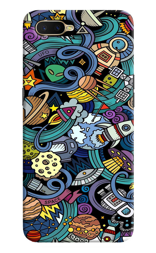 Space Abstract Oppo K1 Hard Case Back Cover by Casekaro