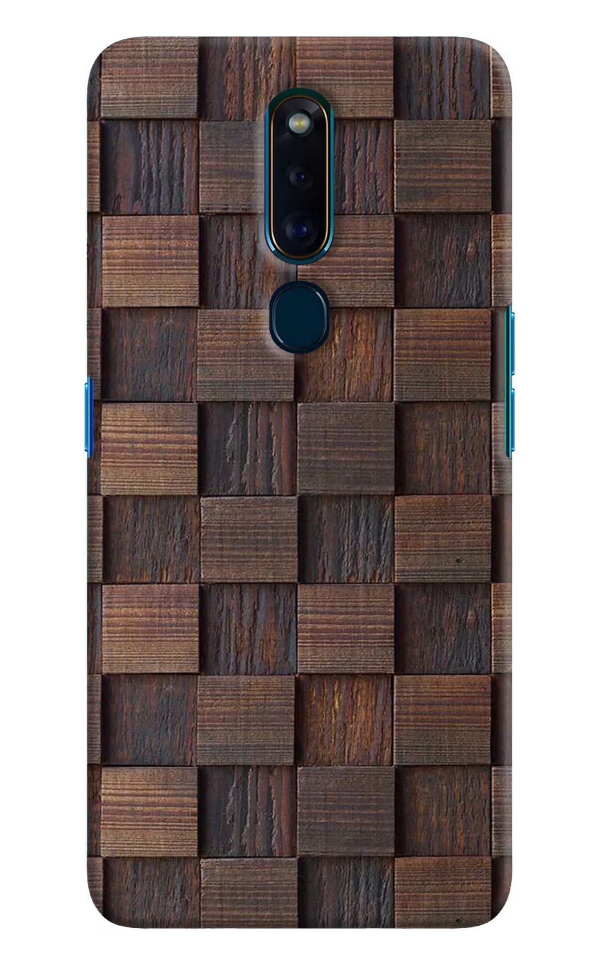 Wooden Cube Design Oppo F11 Pro Hard Case Back Cover by Casekaro