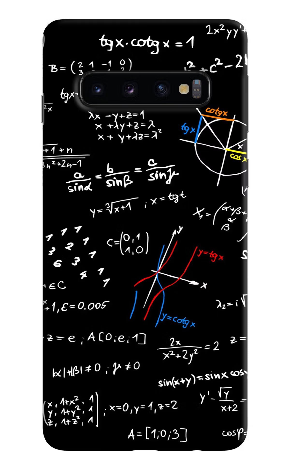 Mathematics Formula Samsung S10 Hard Case Back Cover by Casekaro