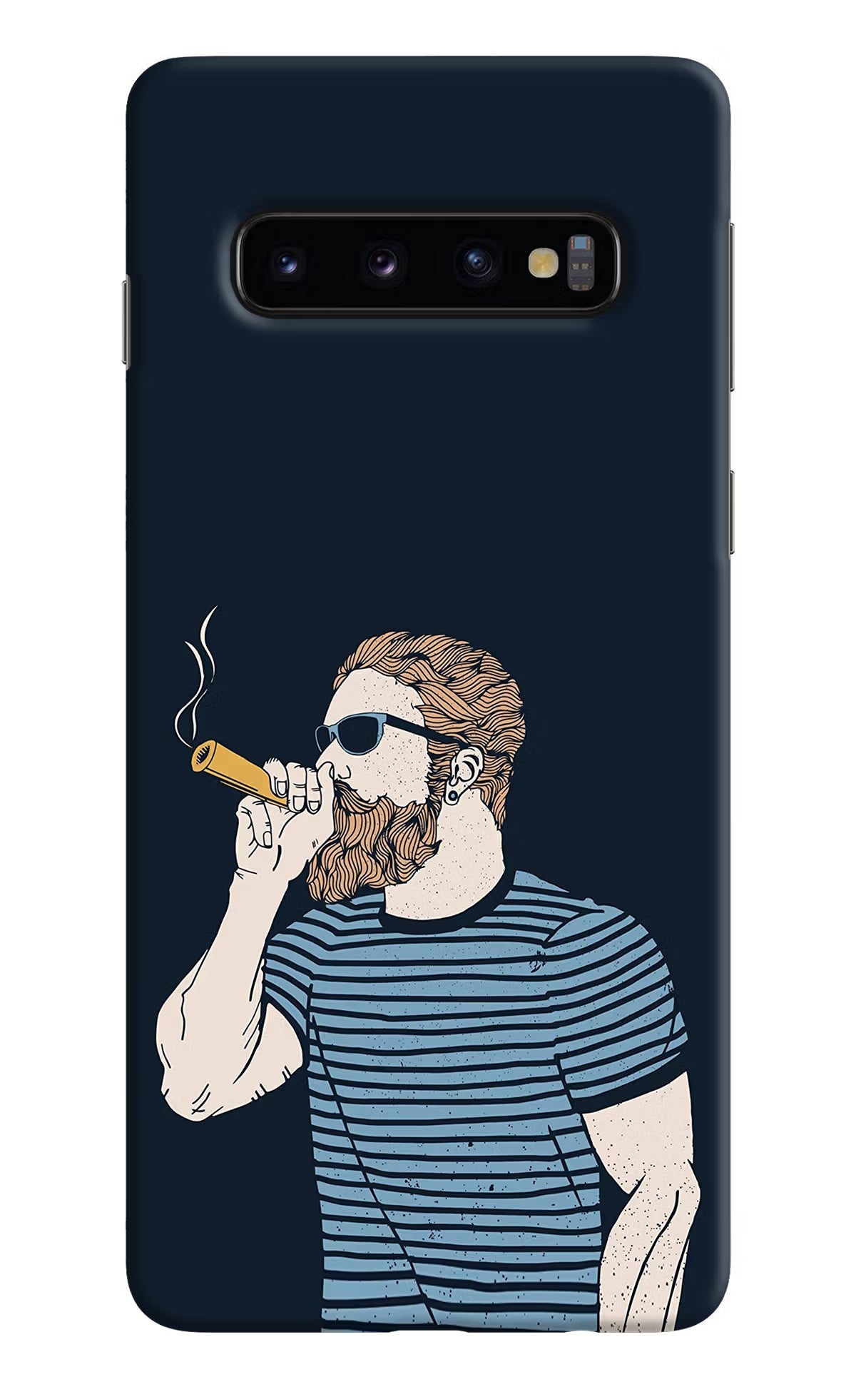 Smoking Samsung S10 Hard Case Back Cover by Casekaro