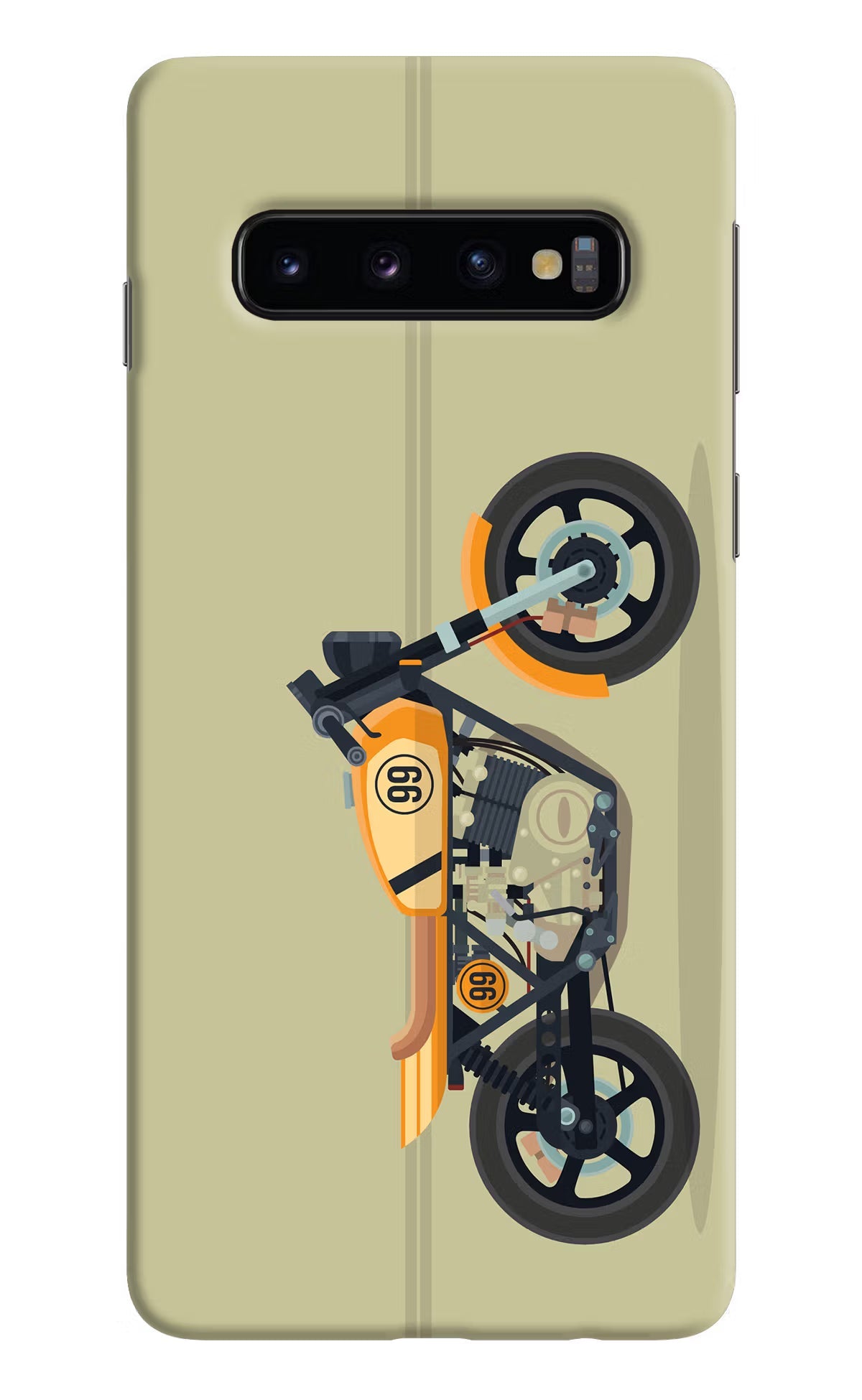 Vertical Speedster Samsung S10 Hard Case Back Cover by Casekaro