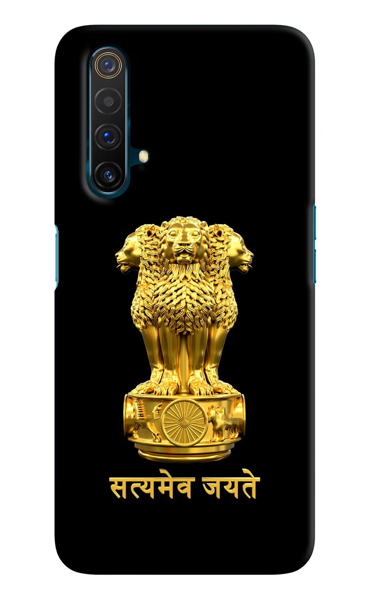 Satyamev Jayate Golden Realme X3 Hard Case Back Cover by Casekaro