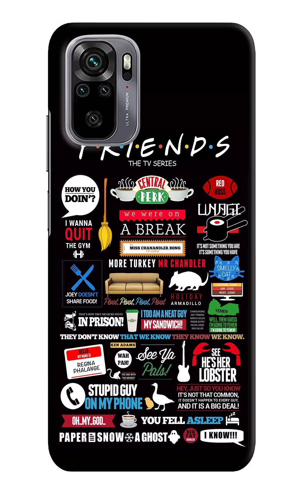 FRIENDS Redmi Note 10/10S Hard Case Back Cover by Casekaro