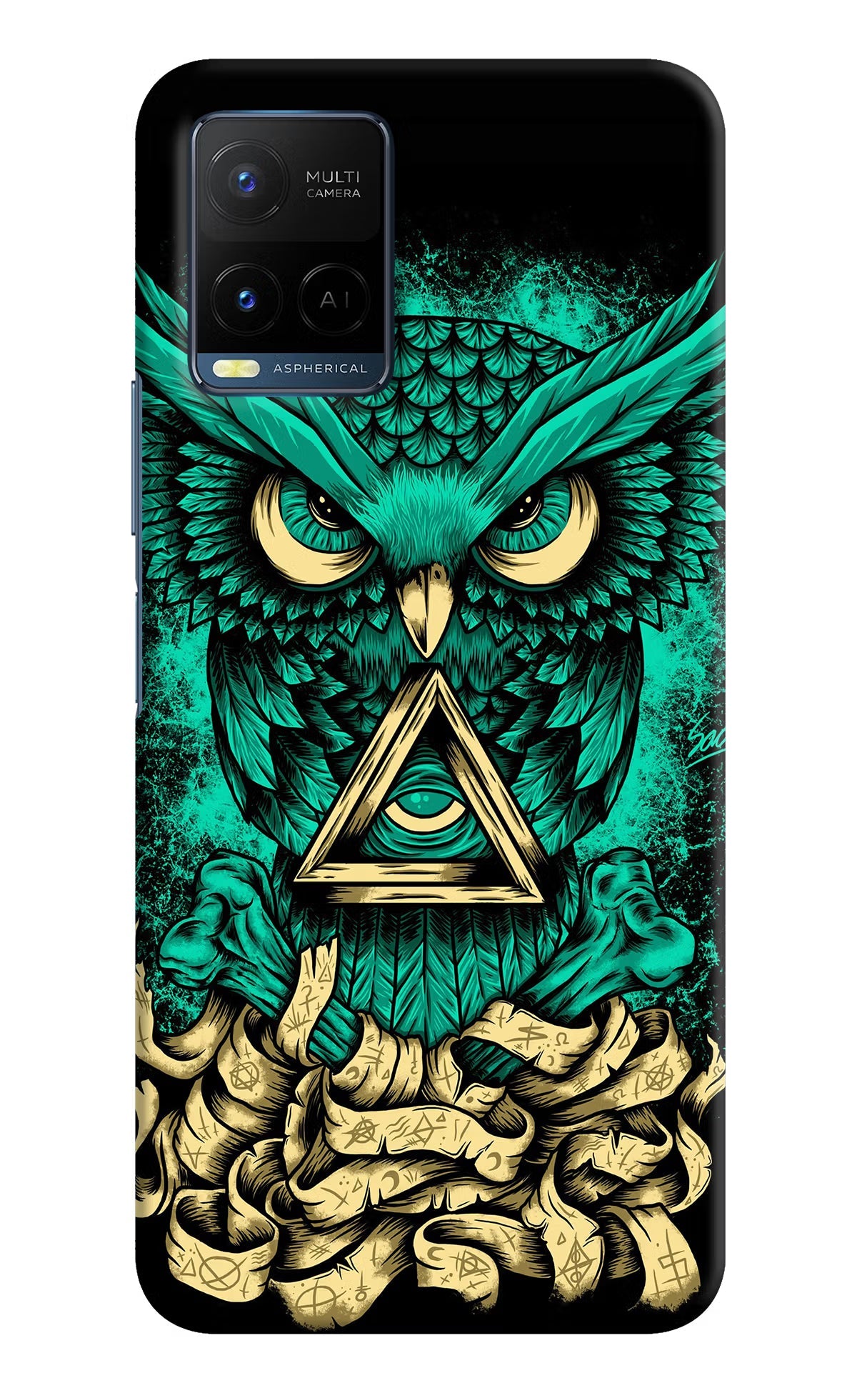 Green Owl Vivo Y21/Y21s/Y33s Hard Case Back Cover by Casekaro