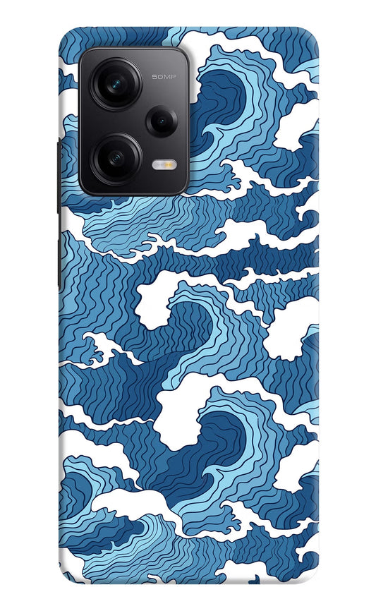 Blue Waves Redmi Note 12 Pro 5G Hard Case Back Cover by Casekaro