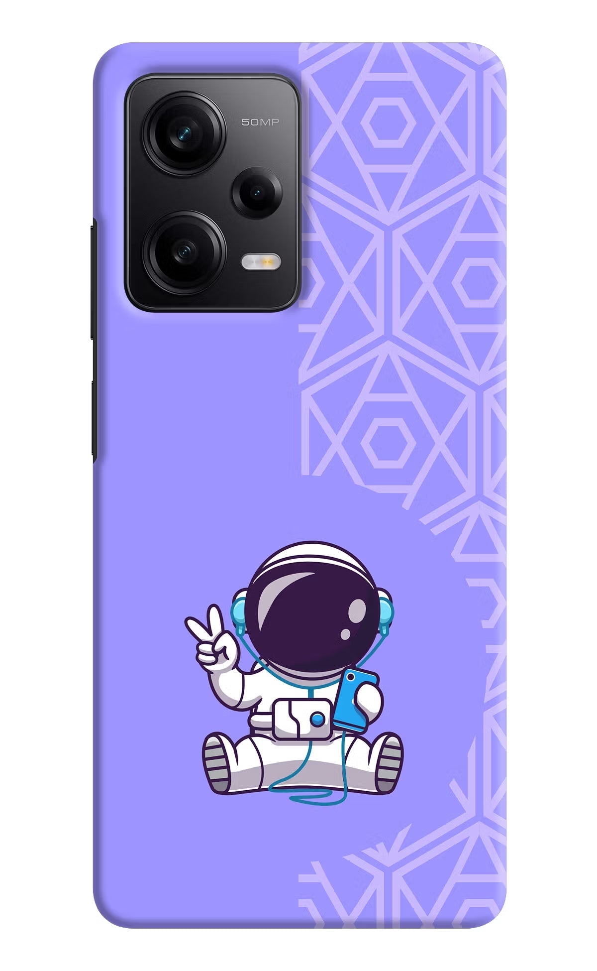 Cute Astronaut Chilling Redmi Note 12 Pro 5G Hard Case Back Cover by Casekaro