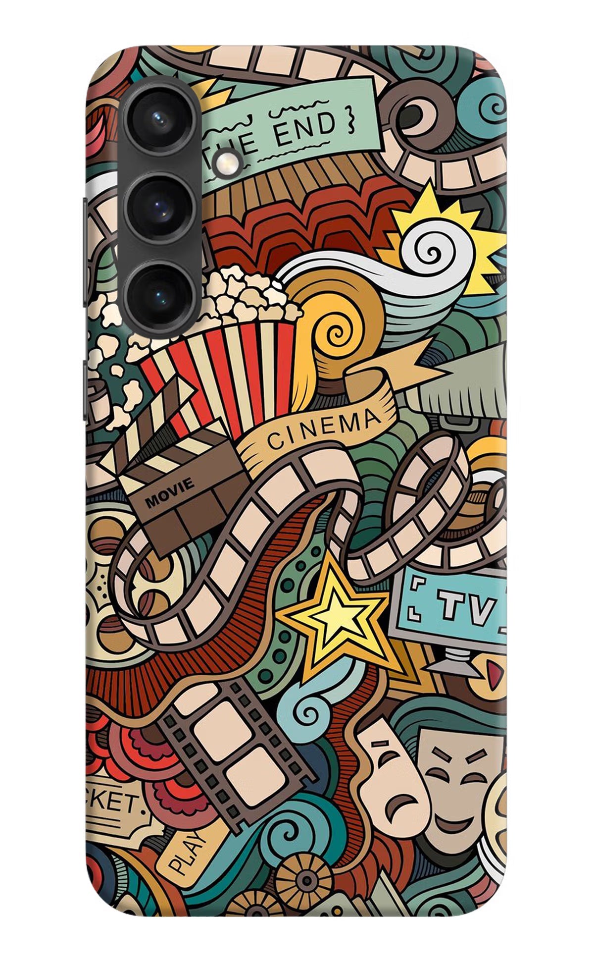 Cinema Abstract Samsung S23 Hard Case Back Cover by Casekaro