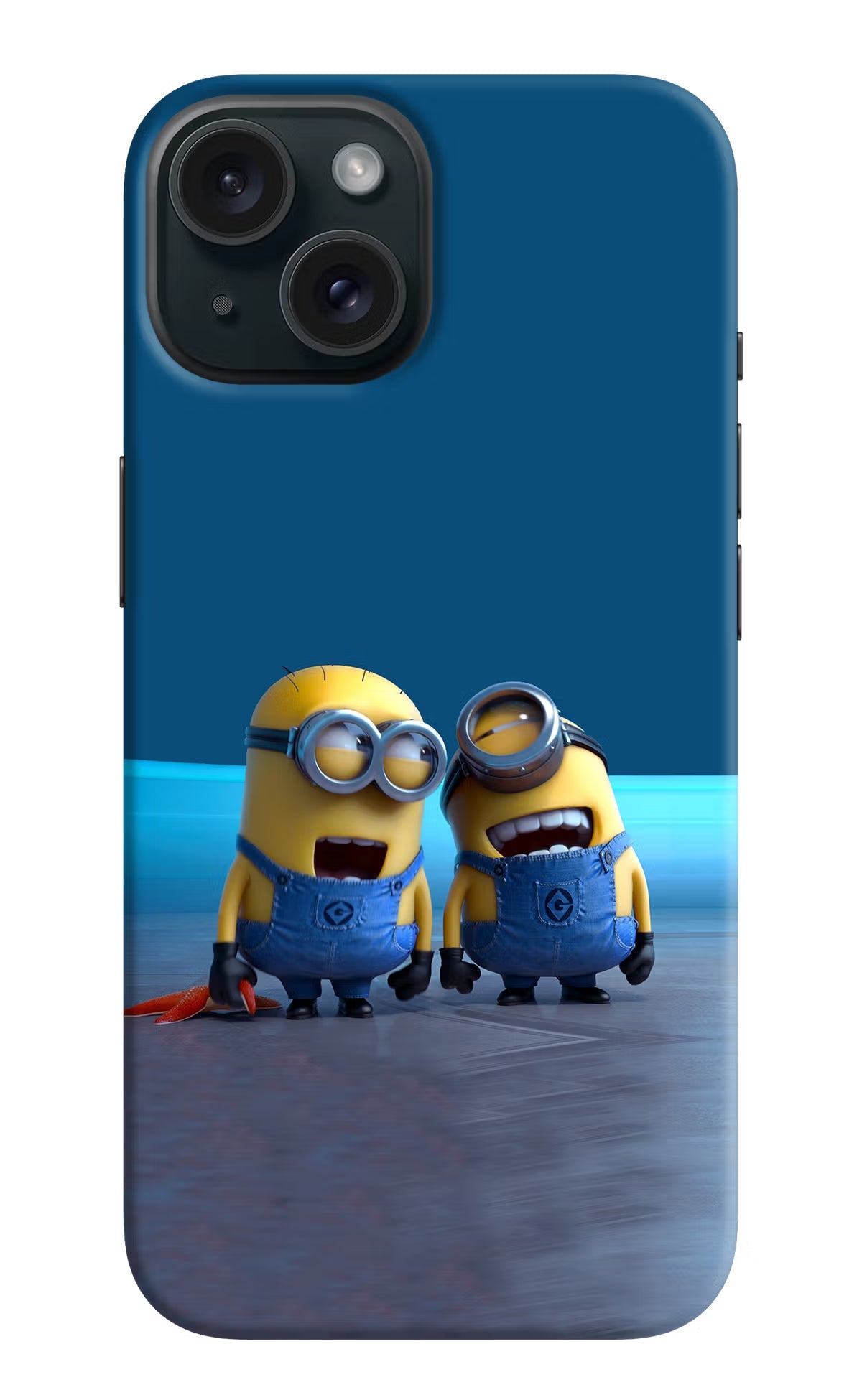 Minion Laughing iPhone 15 Hard Case Back Cover by Casekaro