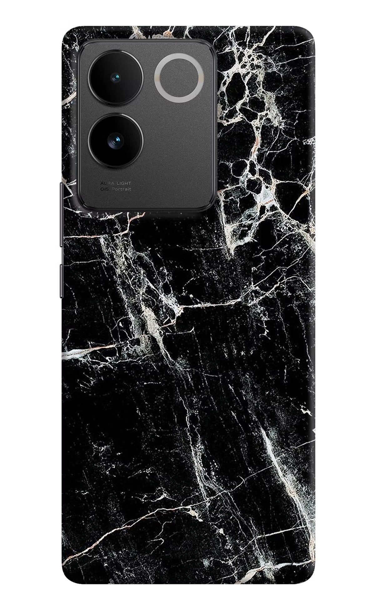 Black Marble Texture IQOO Z7 Pro 5G Hard Case Back Cover by Casekaro