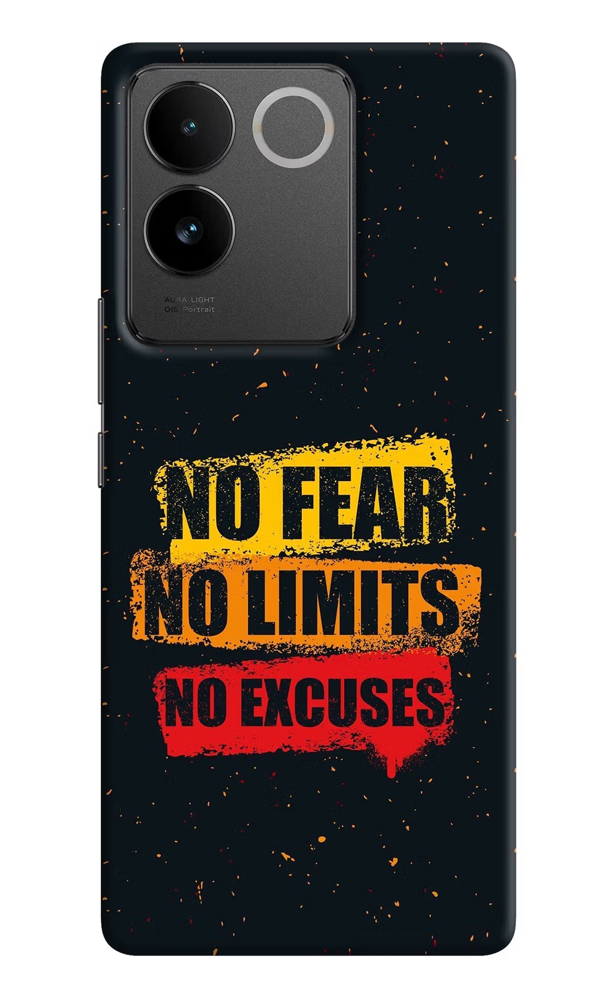 No Fear No Limits No Excuse IQOO Z7 Pro 5G Hard Case Back Cover by Casekaro