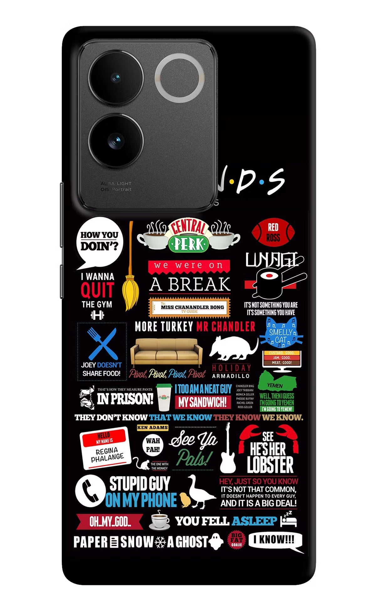 FRIENDS IQOO Z7 Pro 5G Hard Case Back Cover by Casekaro