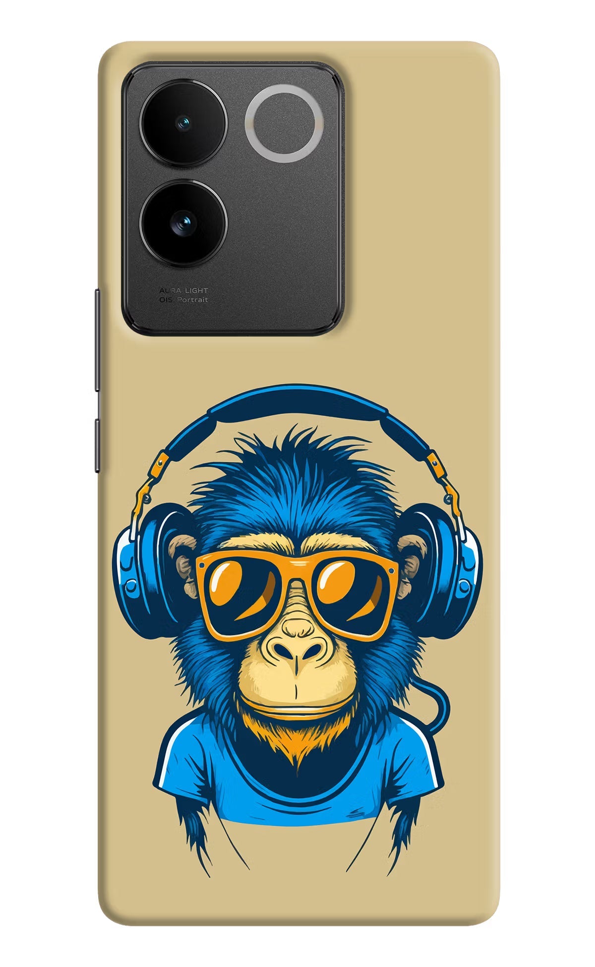 Monkey Headphone IQOO Z7 Pro 5G Hard Case Back Cover by Casekaro
