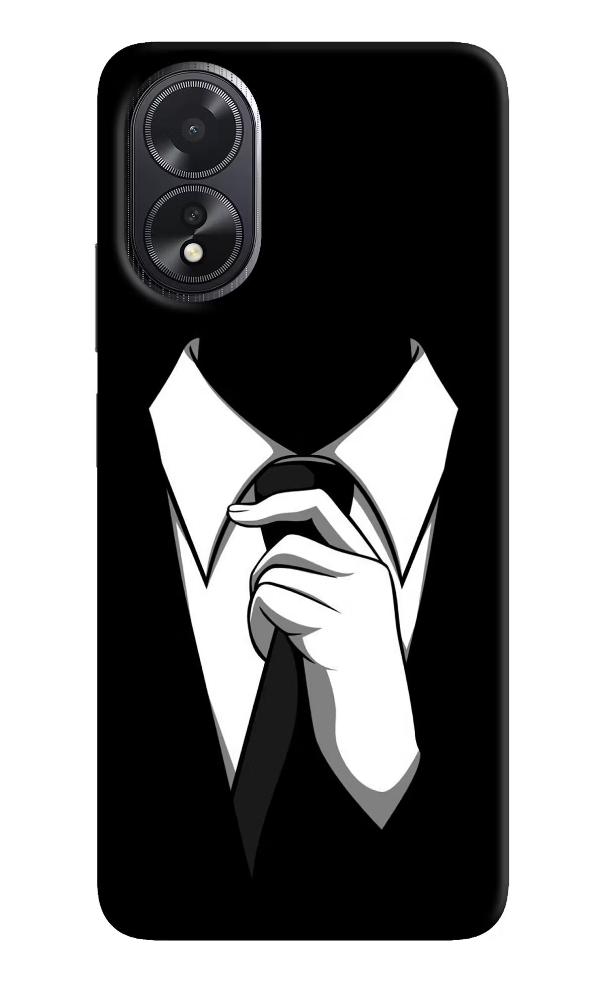 Black Tie Oppo A18/Oppo A38 Hard Case Back Cover by Casekaro