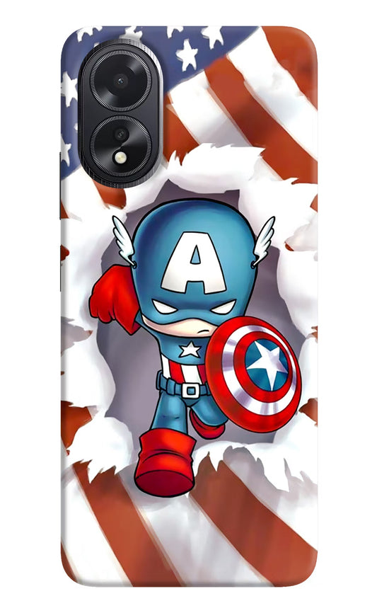 Captain America Oppo A18/Oppo A38 Hard Case Back Cover by Casekaro