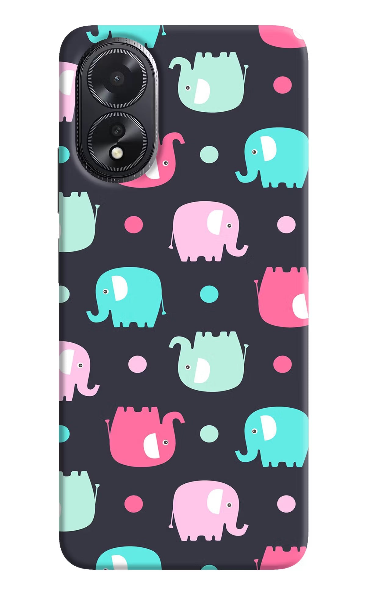 Elephants Oppo A18/Oppo A38 Hard Case Back Cover by Casekaro