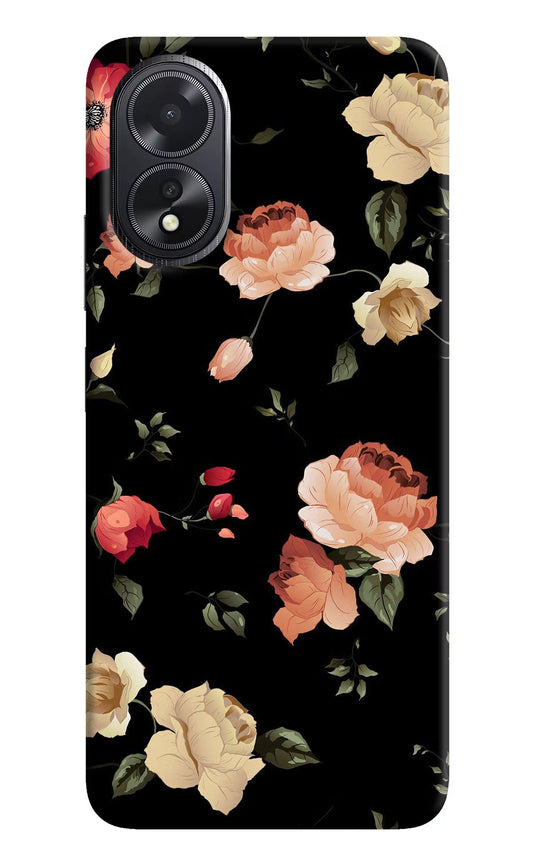 Flowers Oppo A18/Oppo A38 Hard Case Back Cover by Casekaro