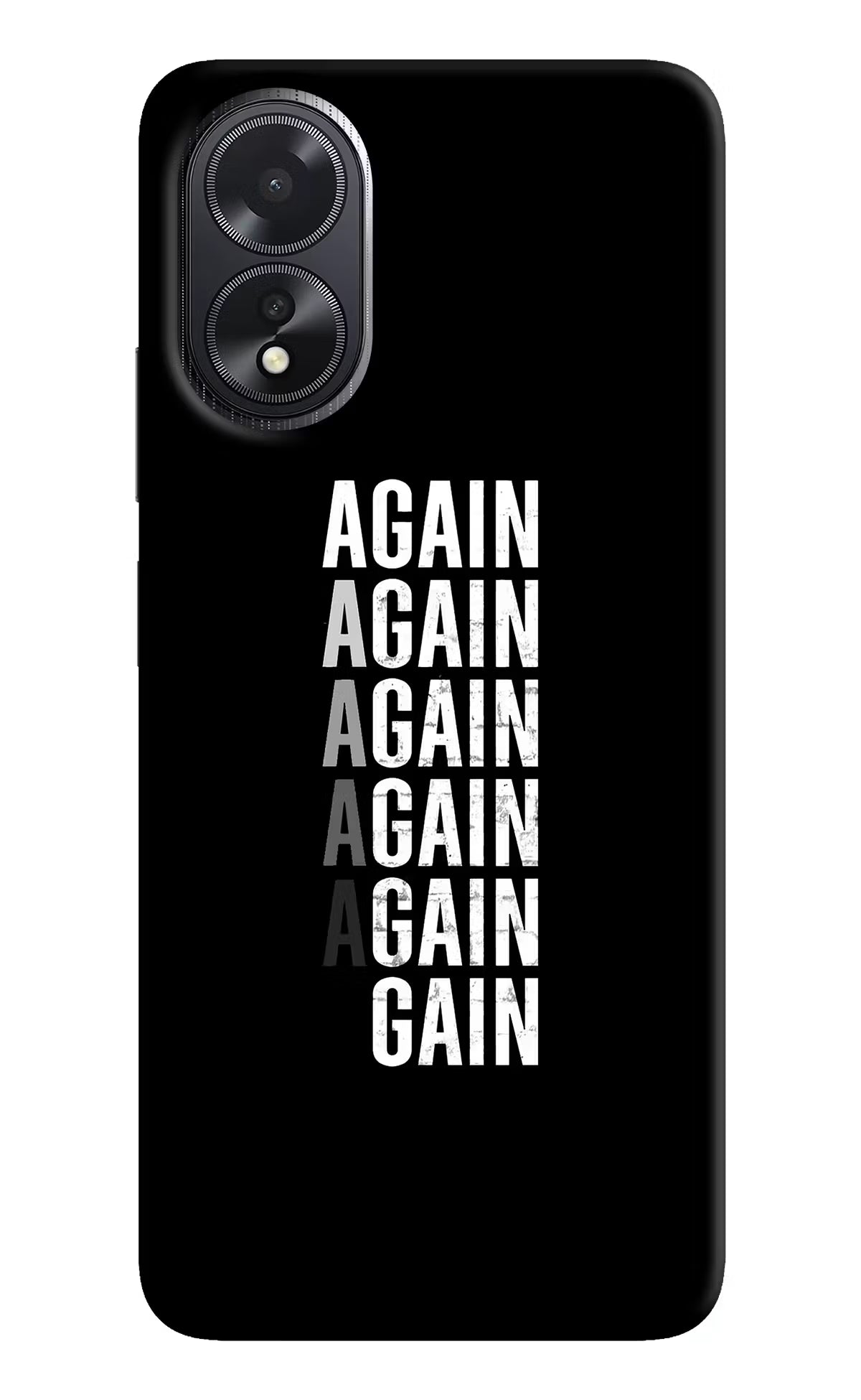 Again Again Gain Oppo A18/Oppo A38 Hard Case Back Cover by Casekaro