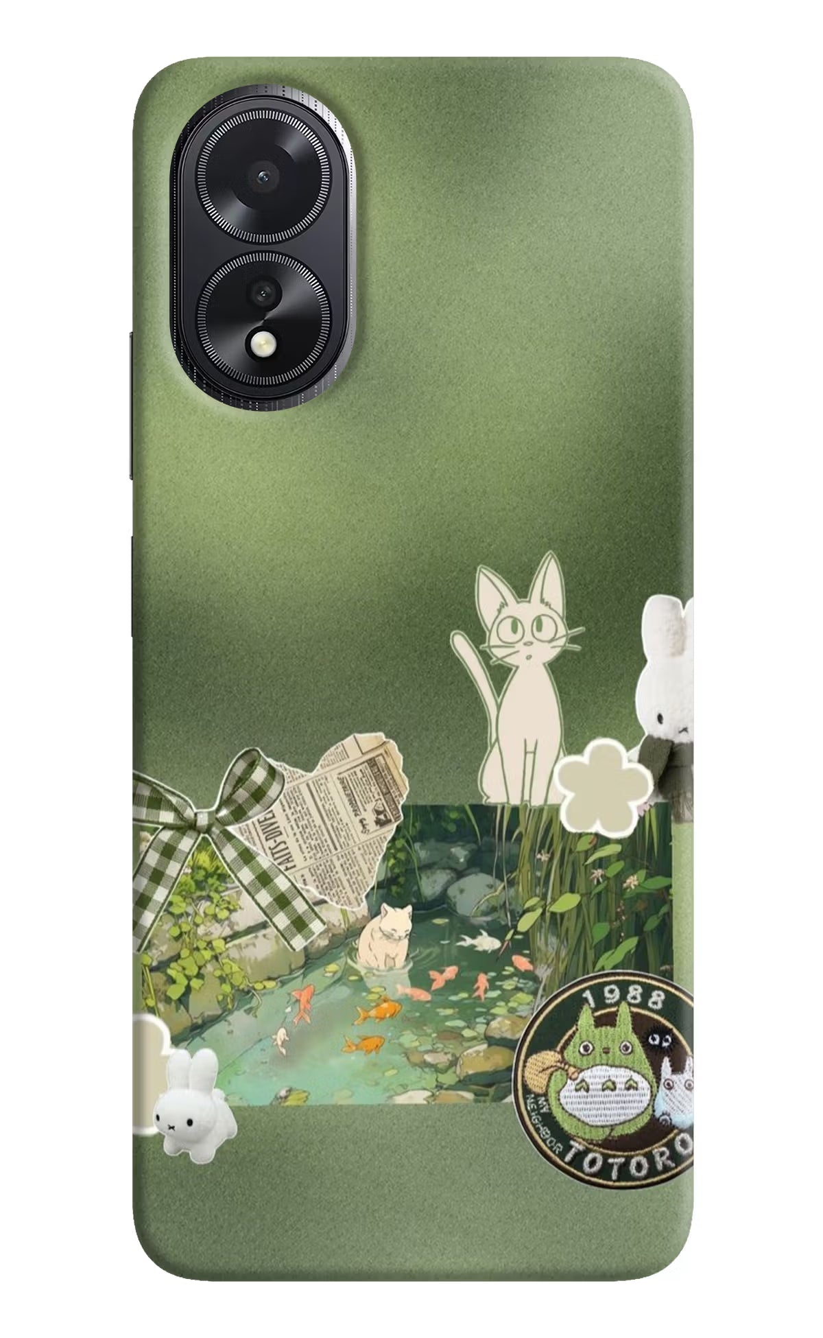 Aesthetic anime Oppo A18/Oppo A38 Hard Case Back Cover by Casekaro
