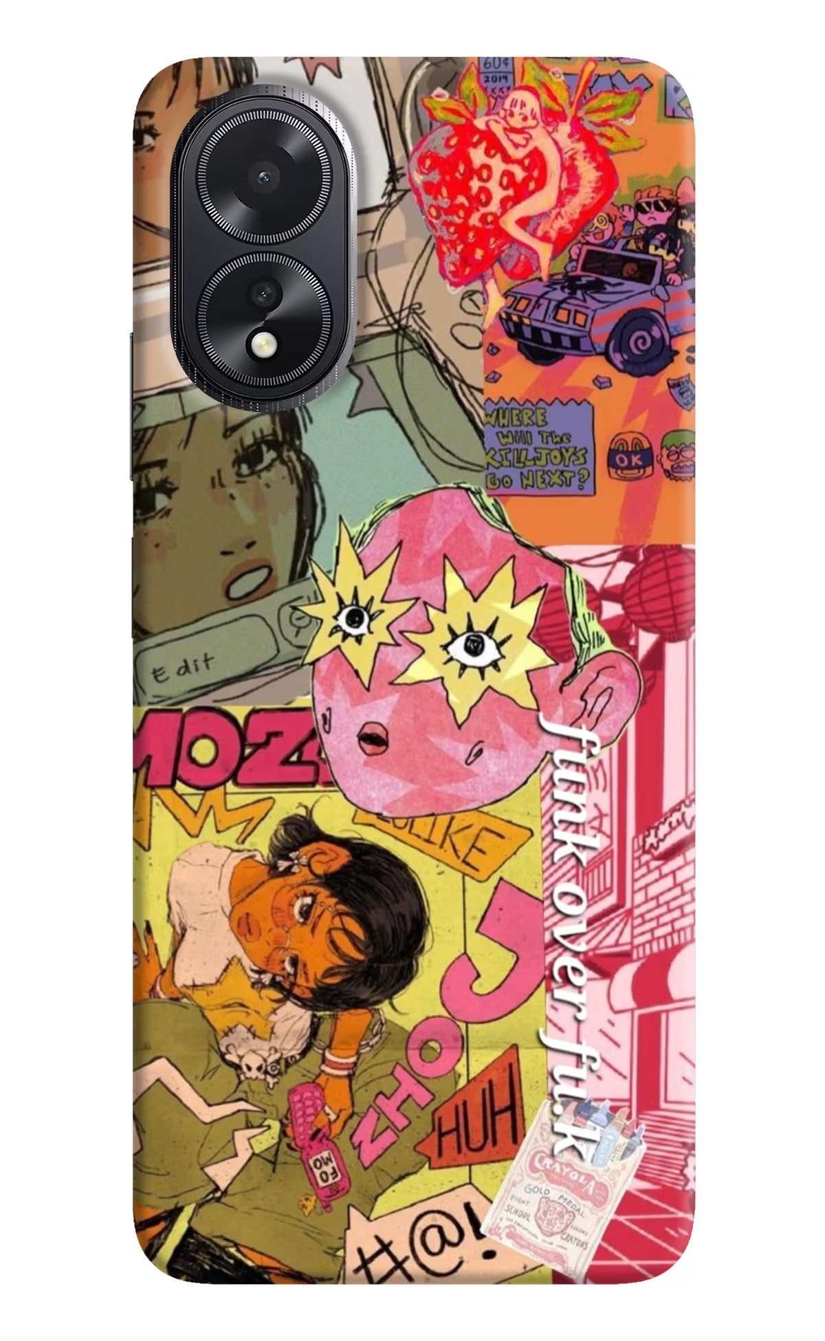 Funkover Oppo A18/Oppo A38 Hard Case Back Cover by Casekaro