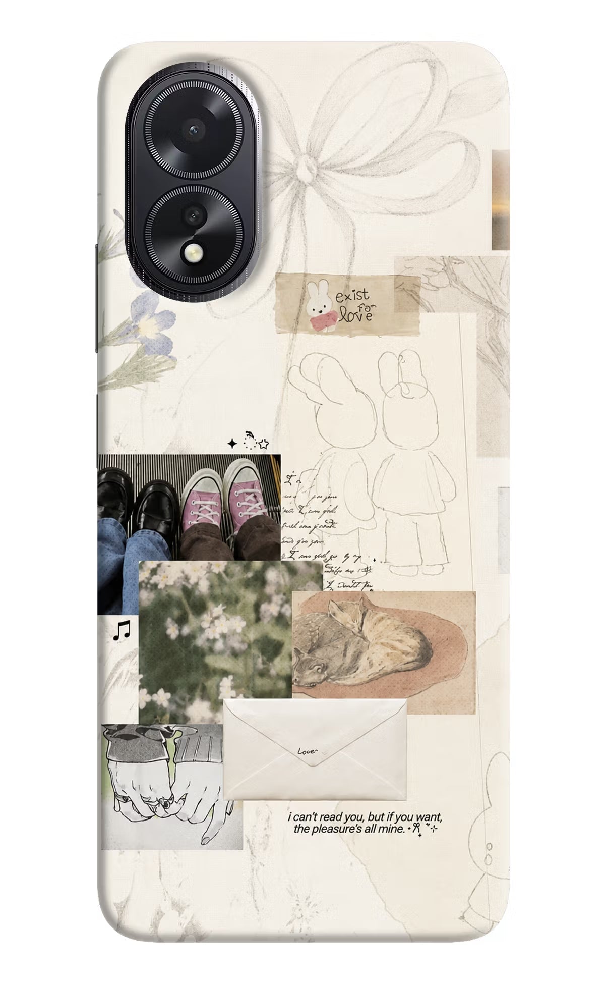 Soft Aesthetic Oppo A18/Oppo A38 Hard Case Back Cover by Casekaro