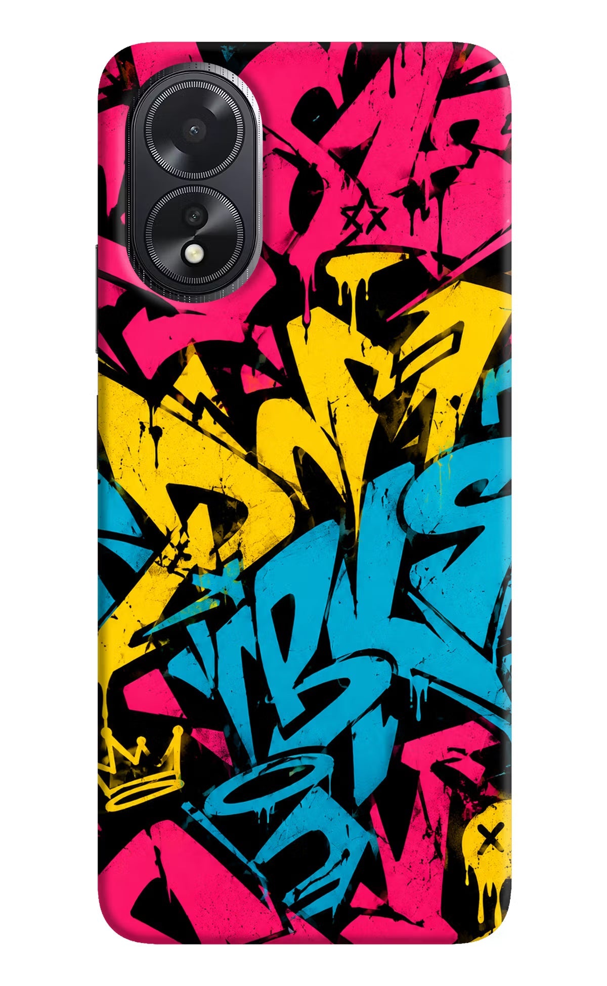 Graffiti Vibe Oppo A18/Oppo A38 Hard Case Back Cover by Casekaro