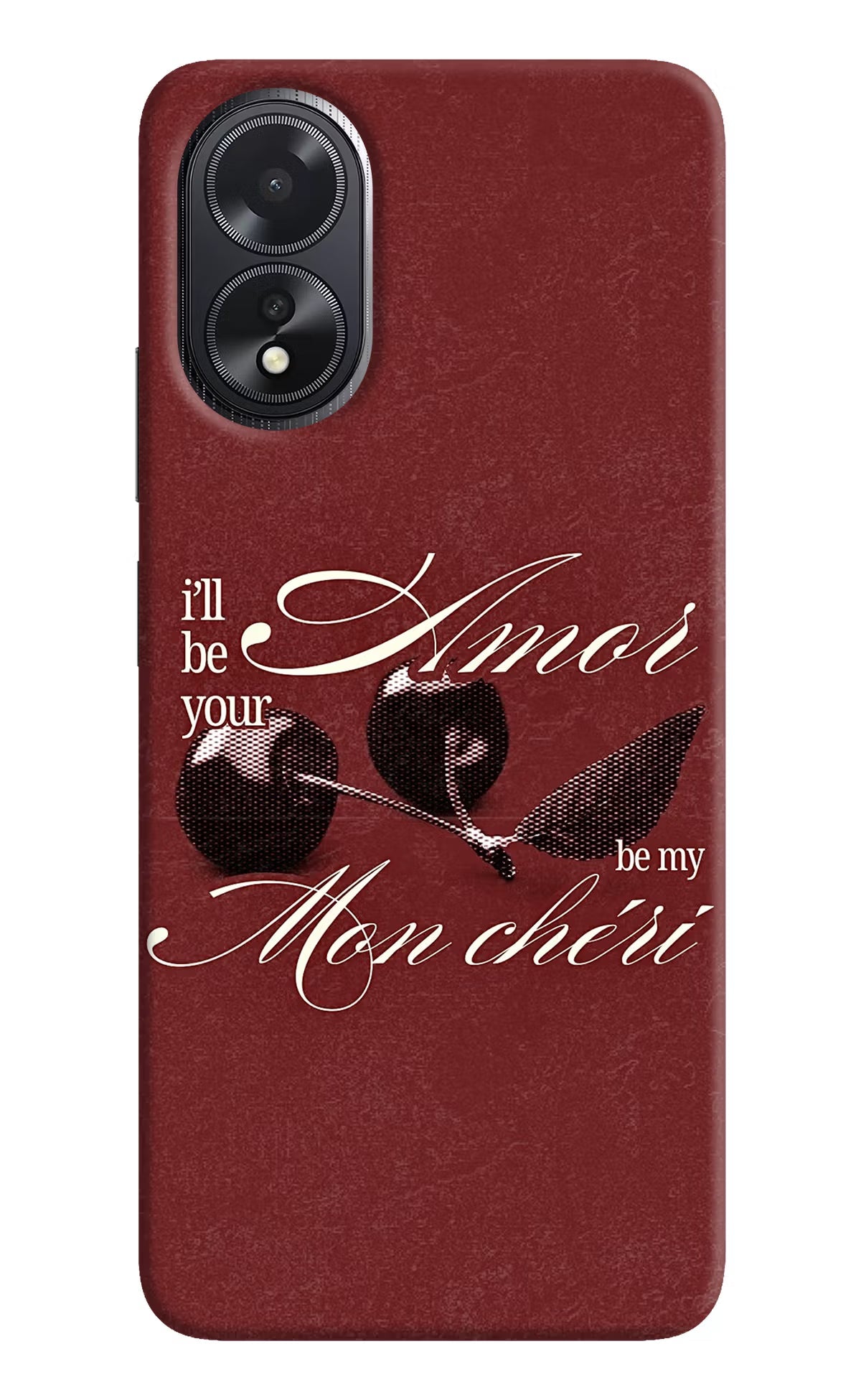 Velvet Cherry Oppo A18/Oppo A38 Hard Case Back Cover by Casekaro
