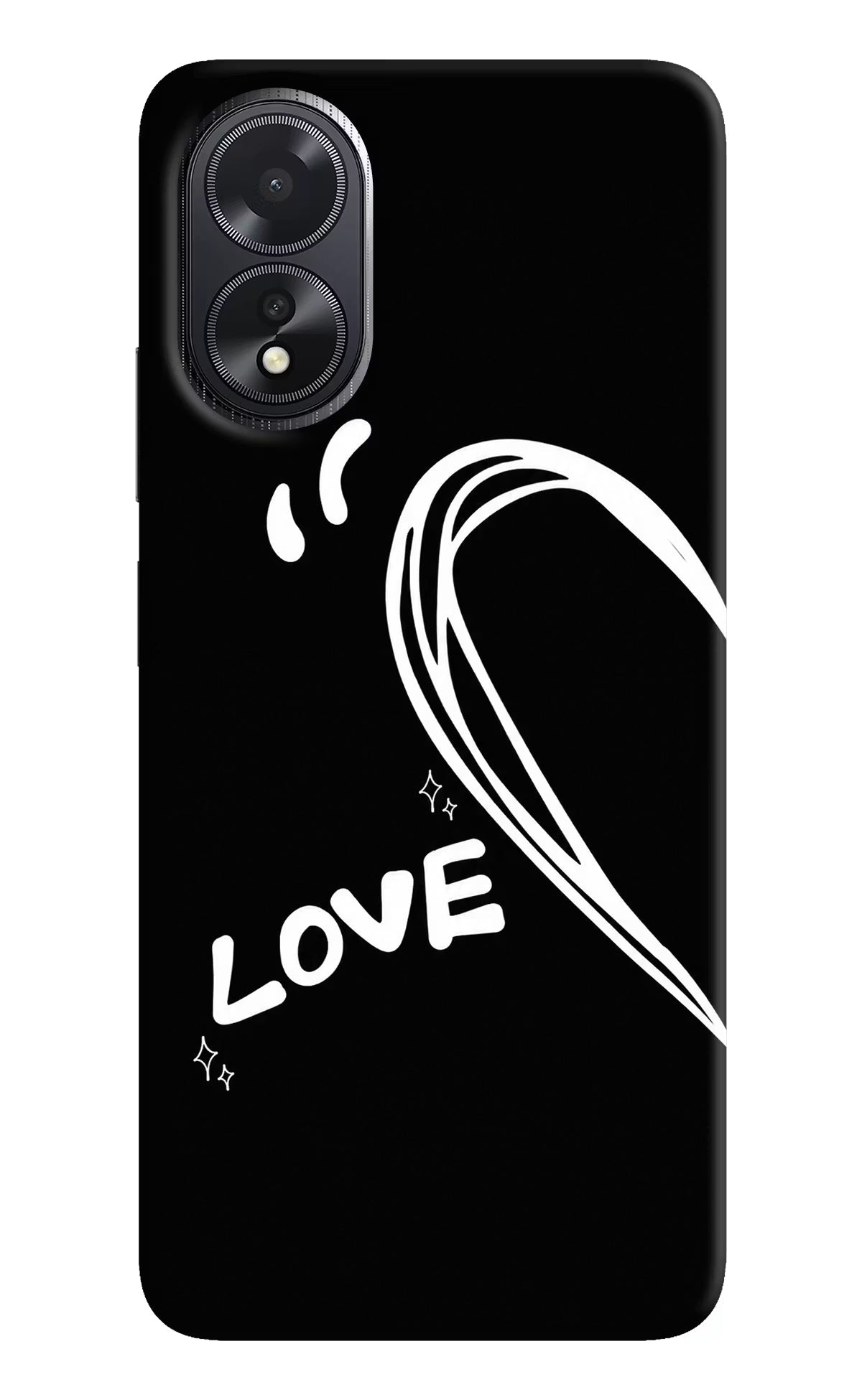 Love Line Oppo A18/Oppo A38 Hard Case Back Cover by Casekaro
