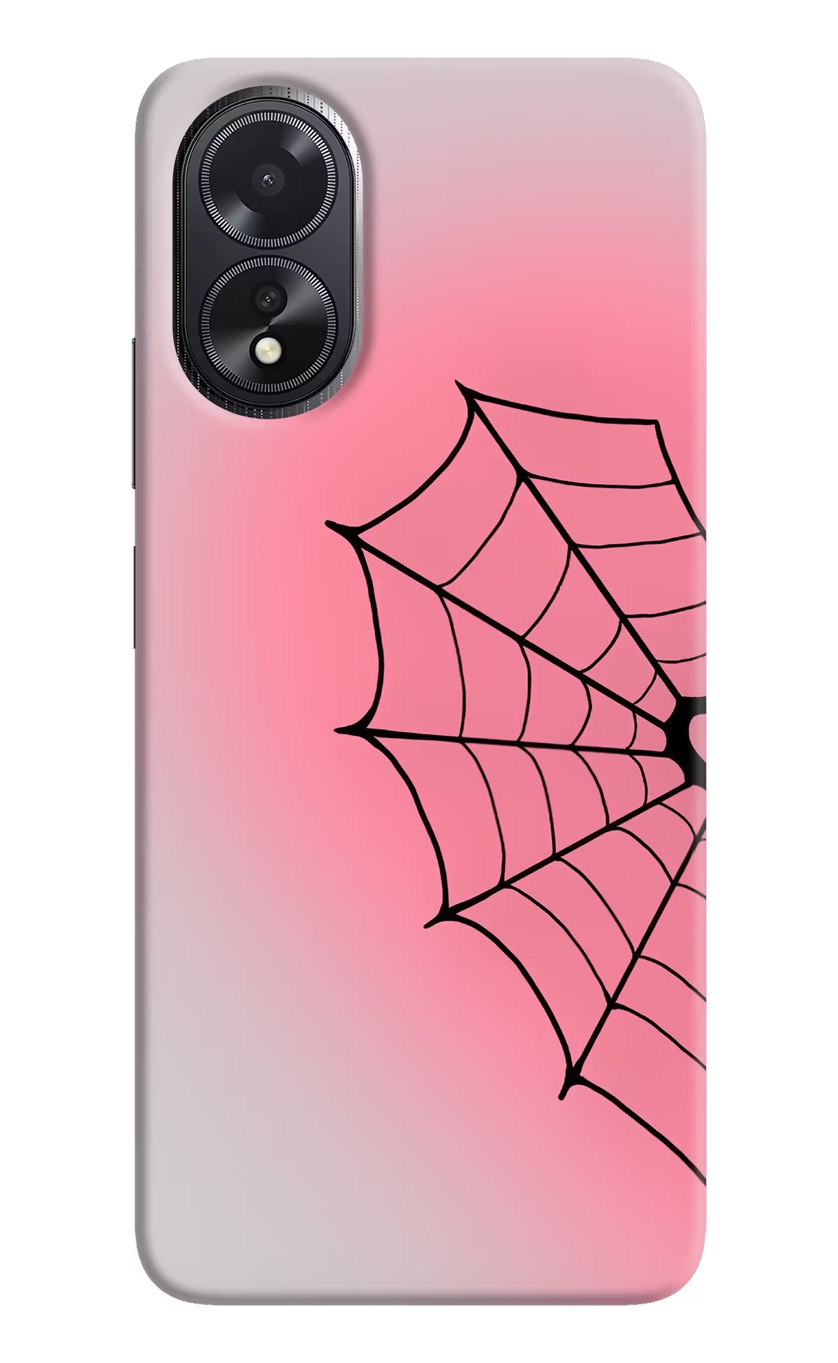Pink Web Oppo A18/Oppo A38 Hard Case Back Cover by Casekaro