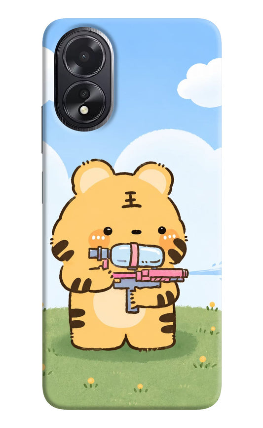 Tiger Treat Oppo A18/Oppo A38 Hard Case Back Cover by Casekaro