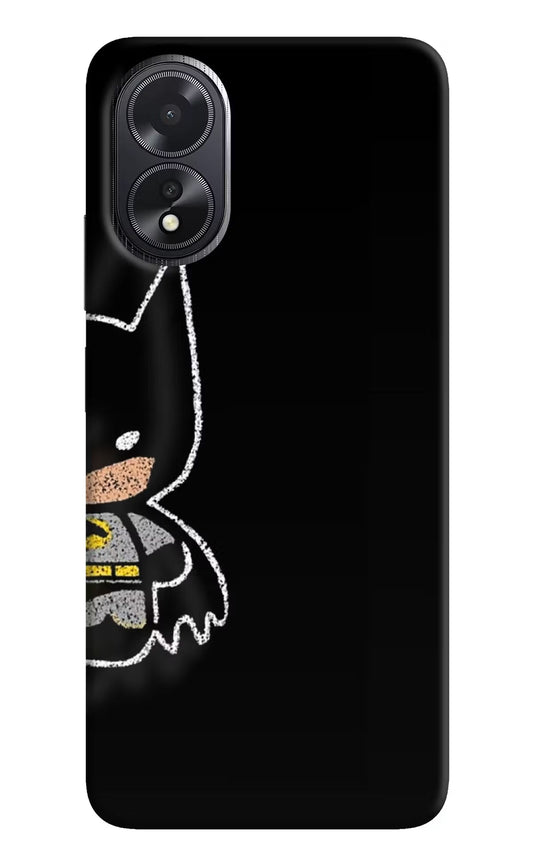 Bat Kitty Oppo A18/Oppo A38 Hard Case Back Cover by Casekaro