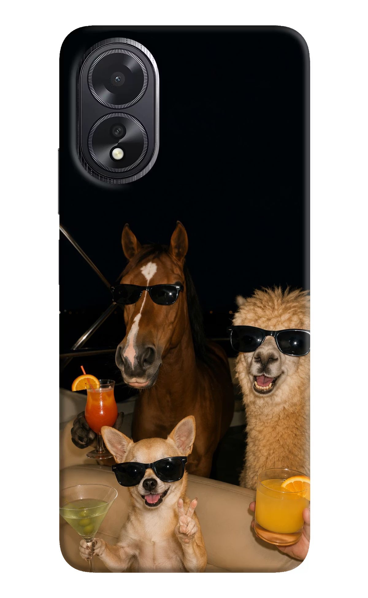 Party Squad Oppo A18/Oppo A38 Hard Case Back Cover by Casekaro